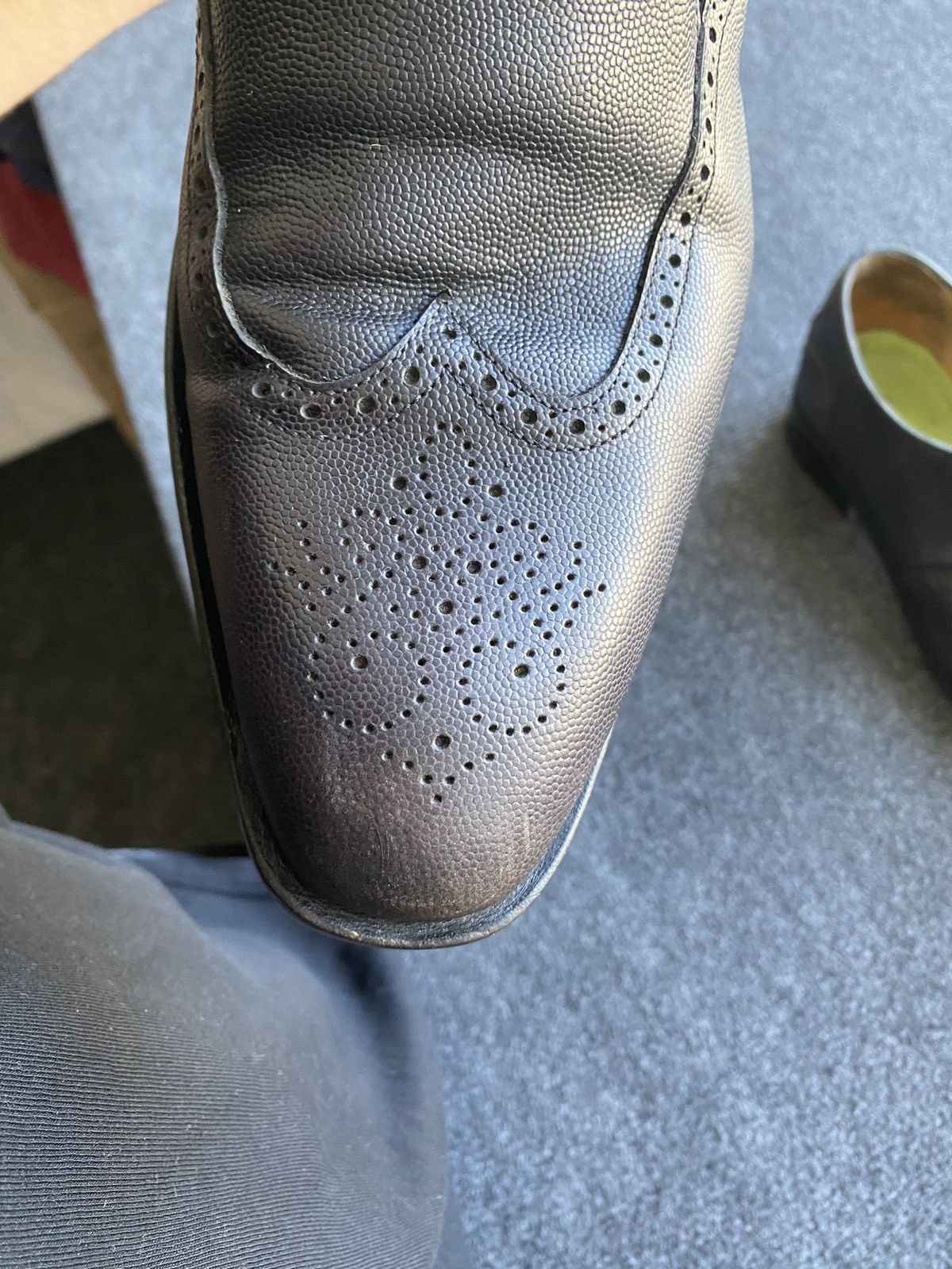 Oliver Sweeney 🔥Rare Oliver Sweeney black leather brogue slip on boots US12 Size US 12 / EU 45 - 14 Thumbnail