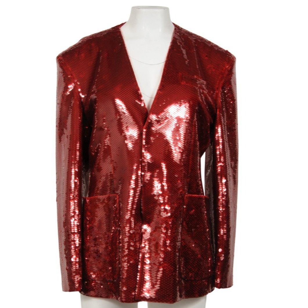 Gucci Fully Sequin Jacket Size IT 46 Slim Red Blazer Size US S / EU 44-46 / 1 - 1 Thumbnail