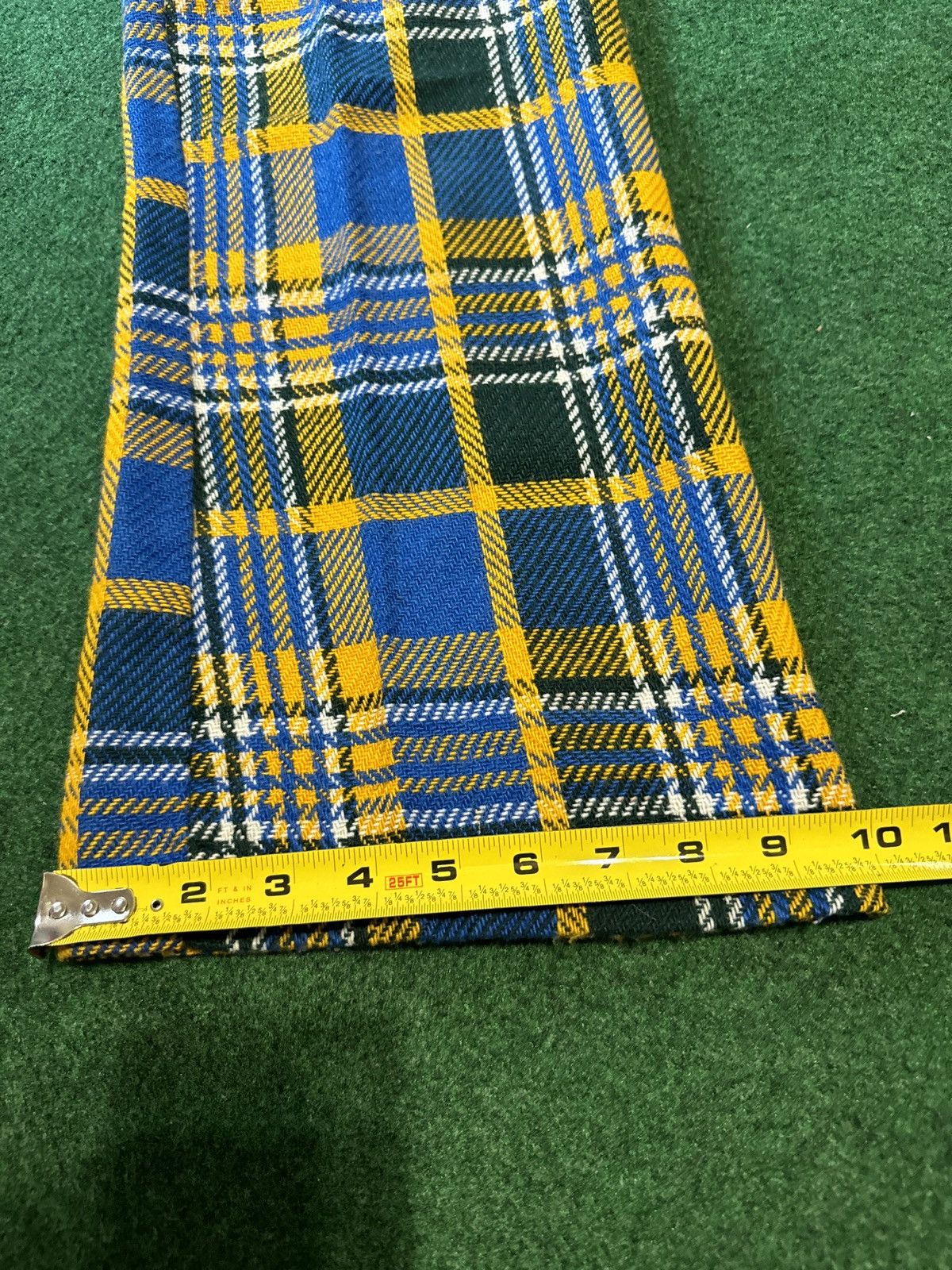 Vintage Vtg 70s Plaid Flare Disco Juinor 22x24 Bell Bottom Pants Size 22" - 8 Thumbnail