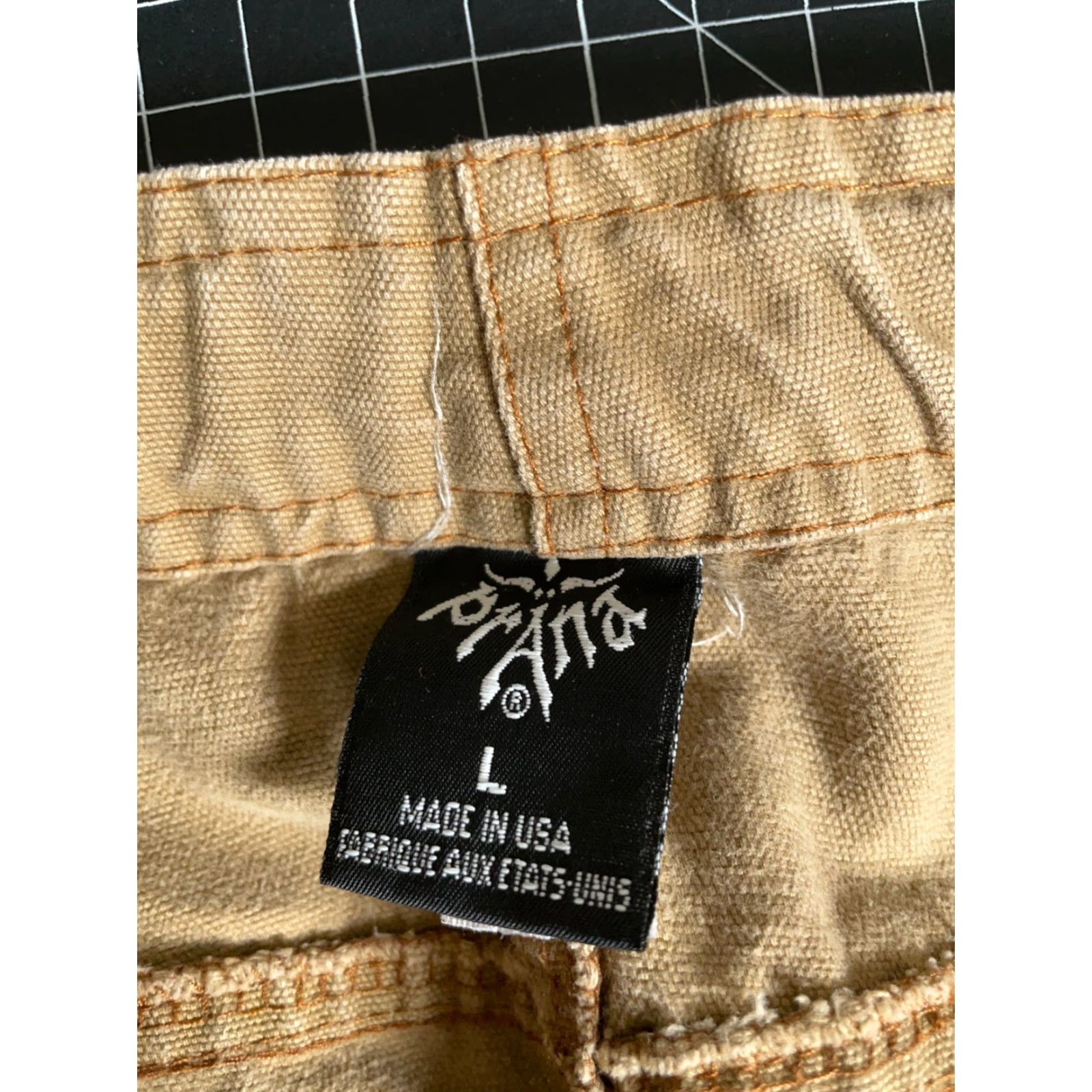 Prana VINTAGE prAna Carpenter Pants Belted Canvas Workwear US Made Brown Men’s Large (34 x 29) Fall Winter Seasonal Size US 34 / EU 50 - 3 Thumbnail