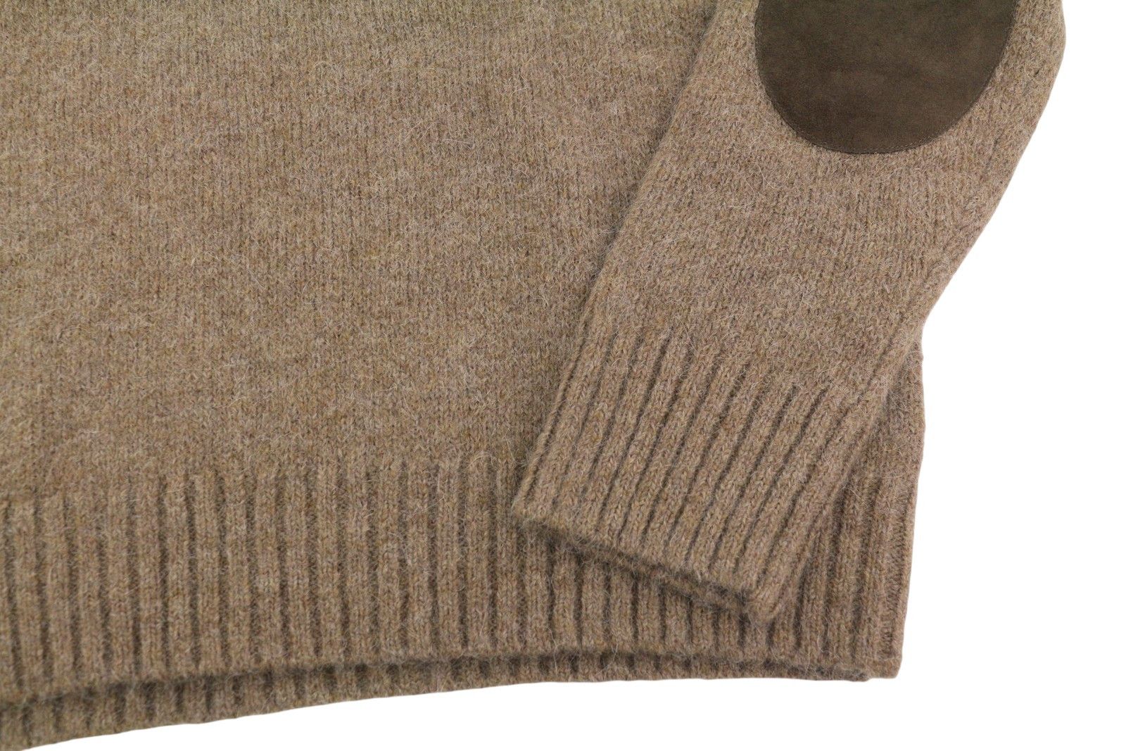 Ralph Lauren BROWN S Wool Alpaca Elbow Patch Pullover 86933 Size US S / EU 44-46 / 1 - 5 Thumbnail