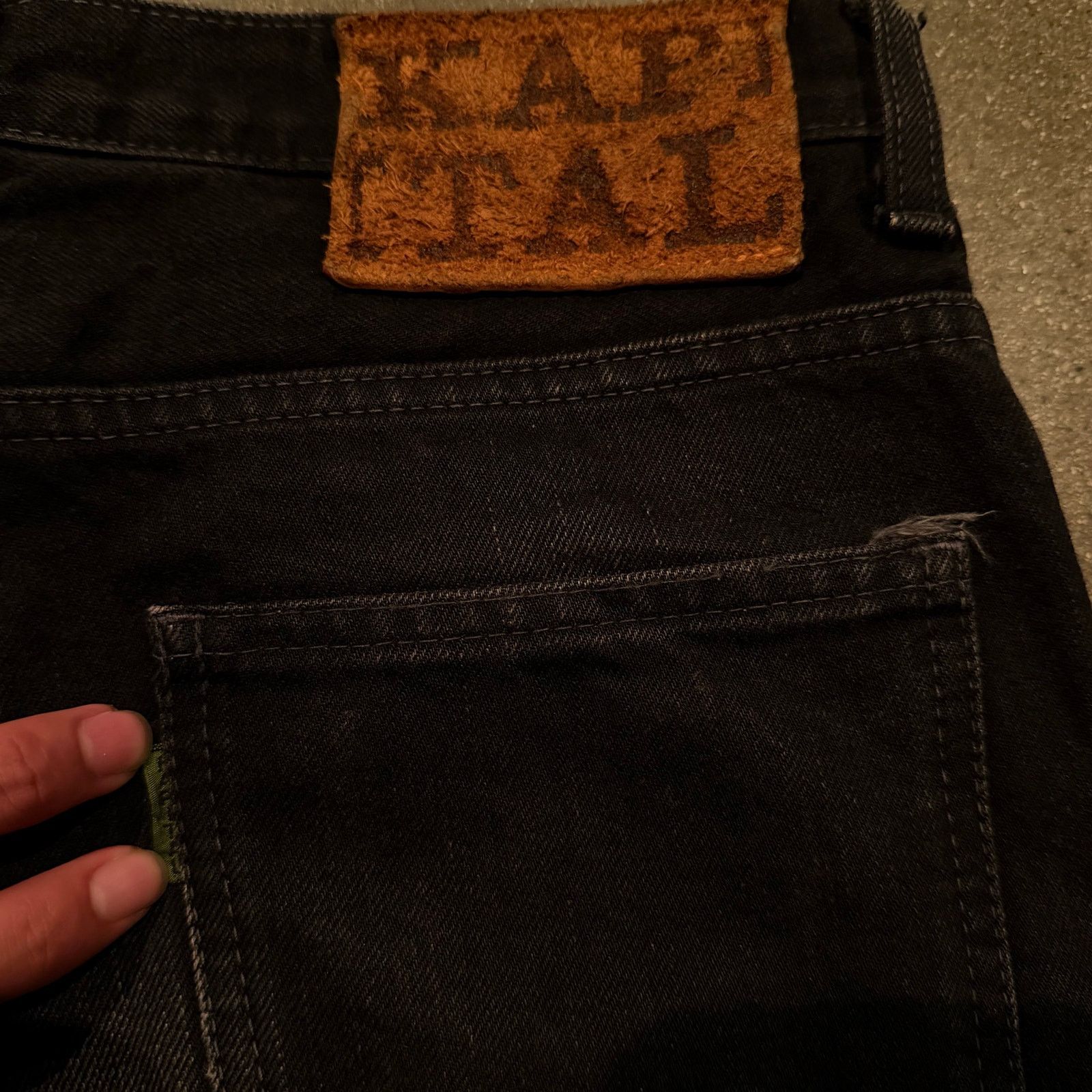 Kapital Kapital toshikiyo hirata black washed denim jeans patch Size US 29 - 3 Thumbnail