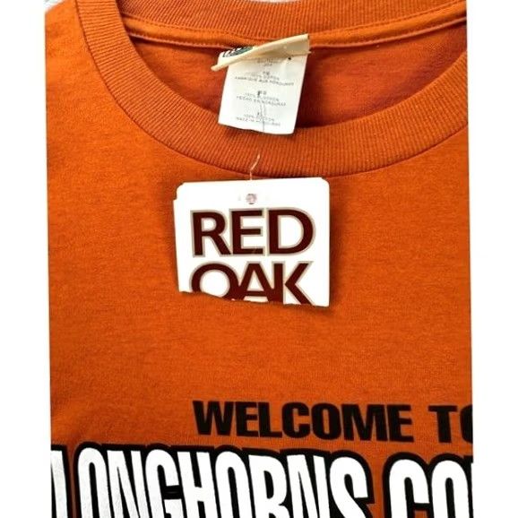 Vintage VINTAGE? Red Oak Shirt Adult XL Burnt Orange Longhorns Country T-Shirt Cotton Mens NEW Size US XL / EU 56 / 4 - 5 Thumbnail