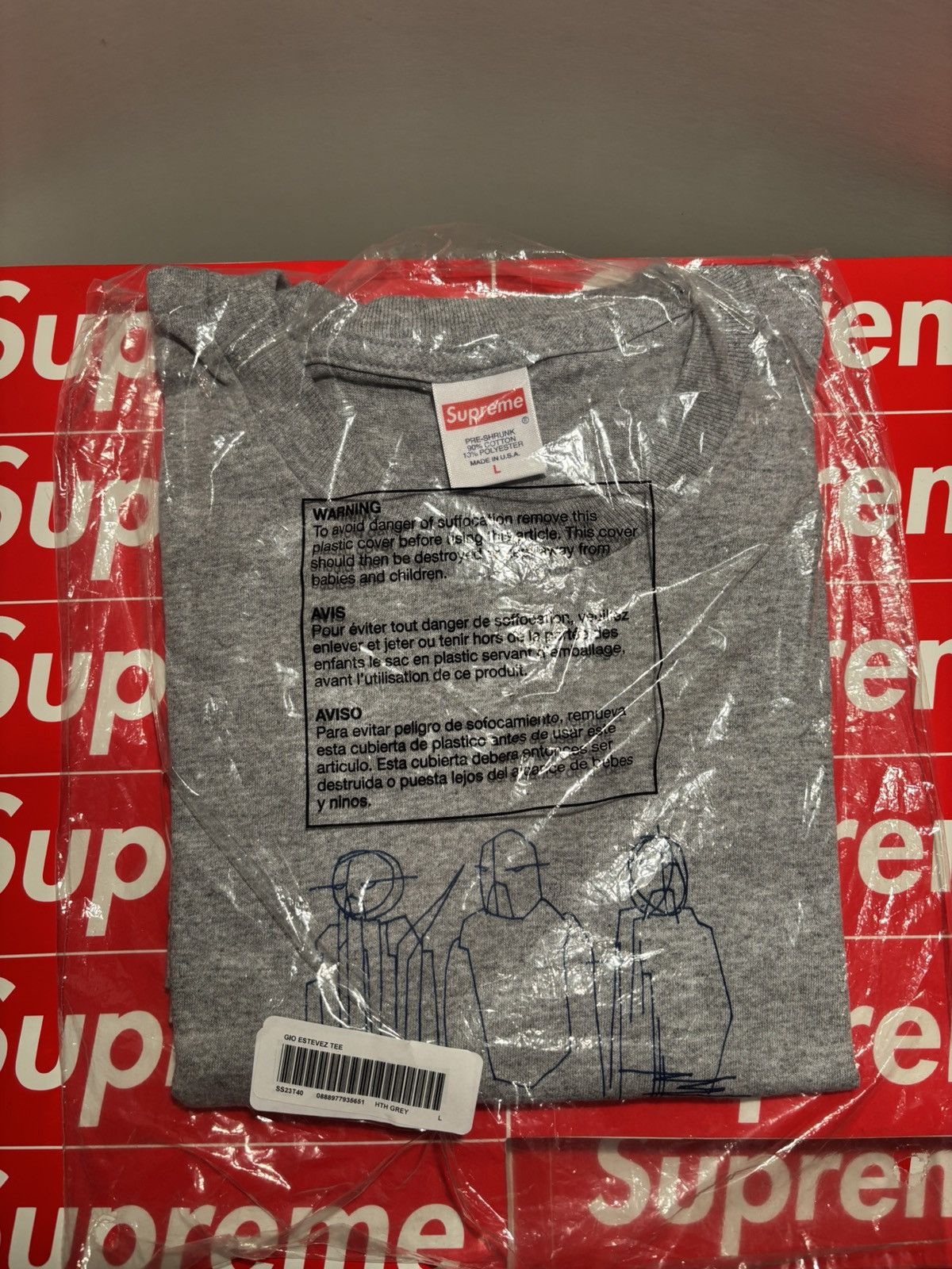 Supreme Supreme Three Kings x Gio Estevez Tee SS23 Large hth grey Size US L / EU 52-54 / 3 - 6 Thumbnail