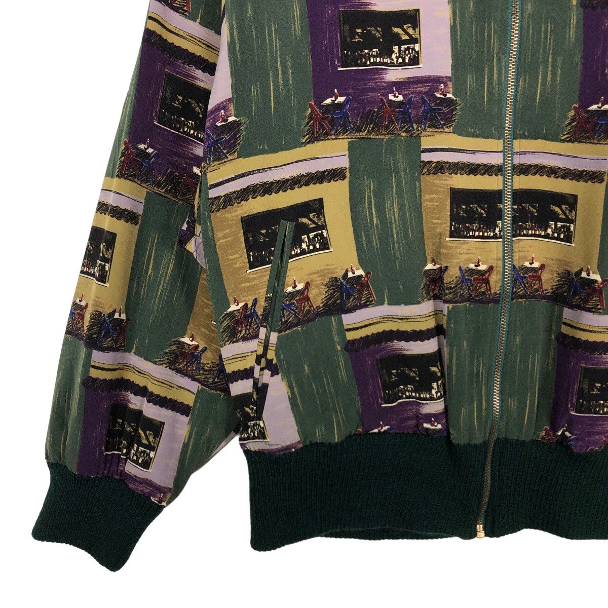 Japanese Brand 🔥90’s Vintage Bomber Jacket Colour Block Design Madam Chic Size M / US 6-8 / IT 42-44 - 3 Thumbnail