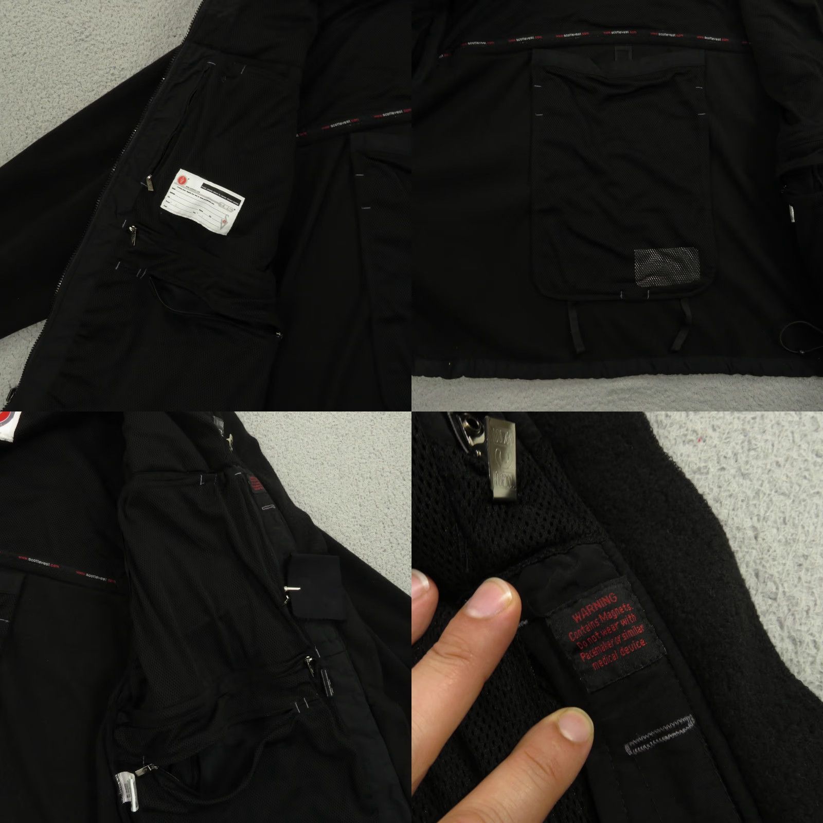 Vintage SCOTTeVEST Jacket Mens 2XL Fleece Zip Convertible Hooded TEC Utility 2 in 1 Jacket Shirt Mens Black 2XL 3-in-1 Zip Pockets Size US XXL / EU 58 / 5 - 8 Thumbnail