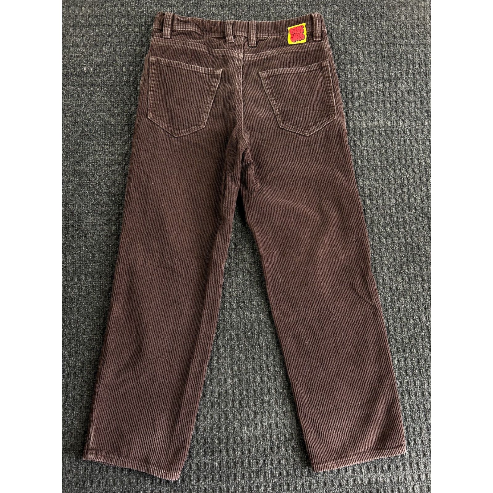 Empyre Empyre Pants Boss Relax Corduroy Wide-Leg 90s Grunge Skater Mens 26 x 26 Brown Corduroy Embroidered Logo Button Zipper 5-Pocket Straight Casual Size US 26 / EU 42 - 5 Thumbnail