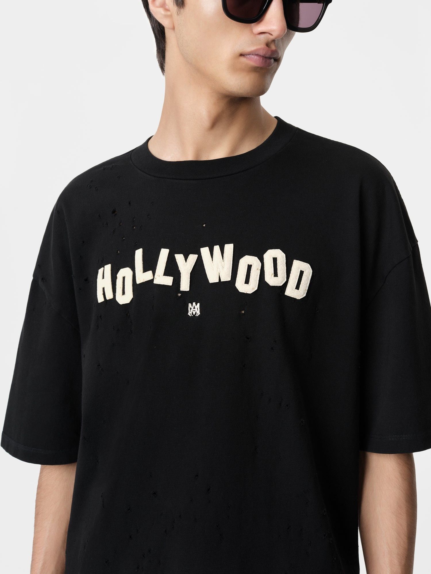 Amiri o1orln1025 Hollywood Shotgun Oversized T-Shirt in Black Size US L / EU 52-54 / 3 - 4 Thumbnail