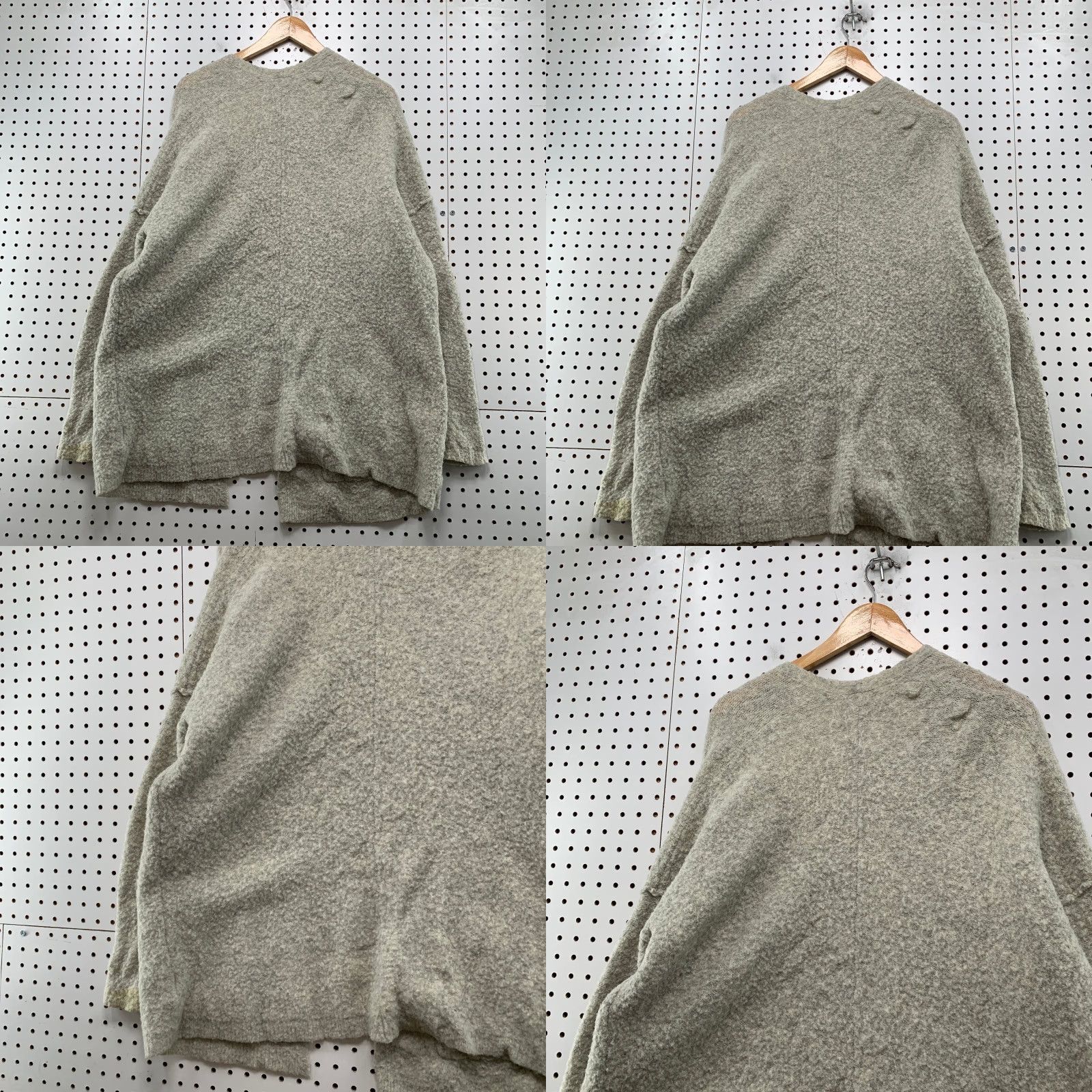 Free People Free People Cardigan Sweater Women's Small Gray Wool Mohair Open Oversize Pockets Knit V-Neck Casual Winter Fall Vintage No Size S / US 4 / IT 40 - 9 Thumbnail