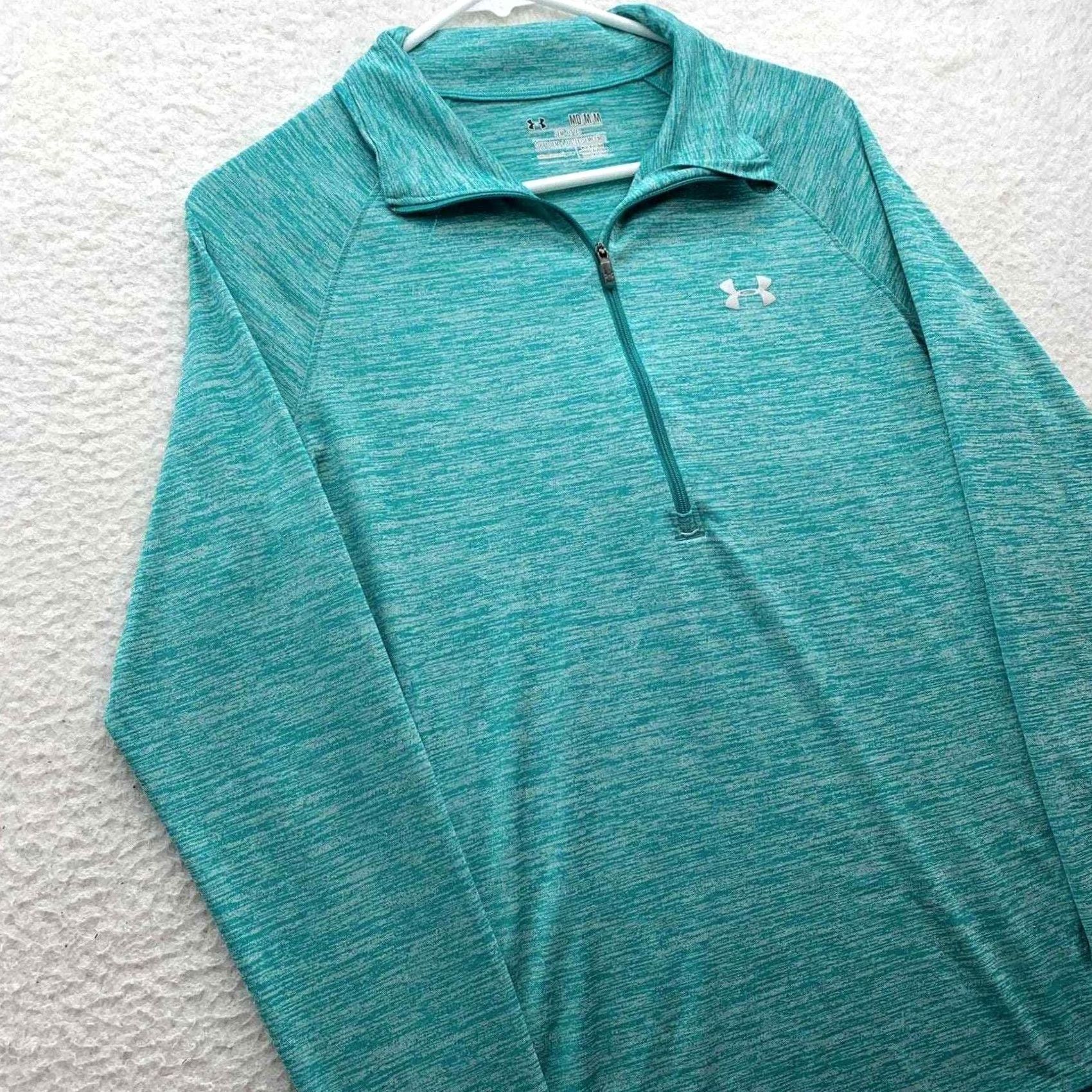 Under Armour Under Armour Jacket Womens Medium M Heather Aqua Green All Season Thin Semi Fit Size M / US 6-8 / IT 42-44 - 3 Thumbnail
