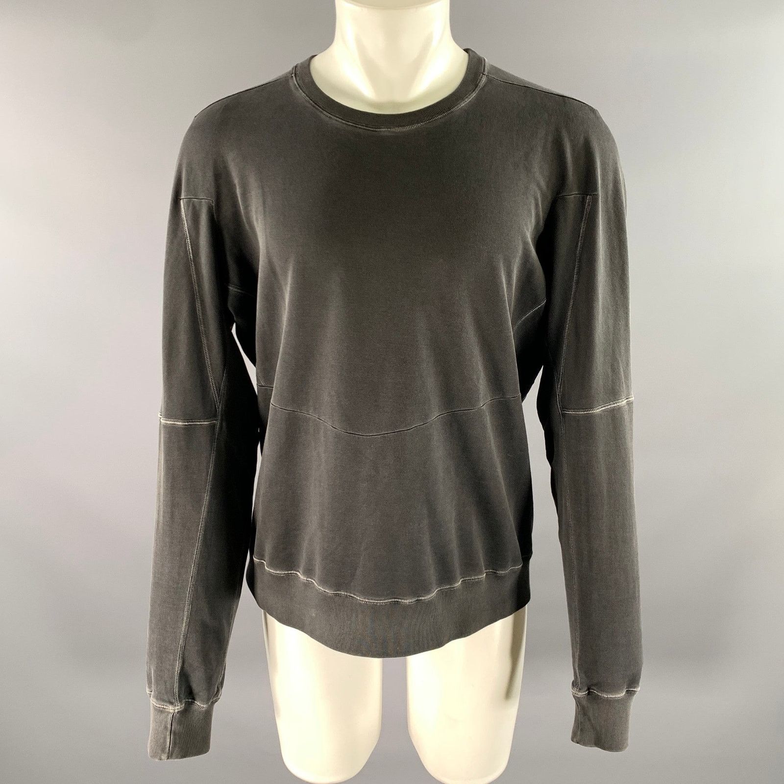 Acronym ACRONYM Size L Charcoal Wash Cotton Crew-Neck Sweatshirt Size US L / EU 52-54 / 3 - 1 Thumbnail