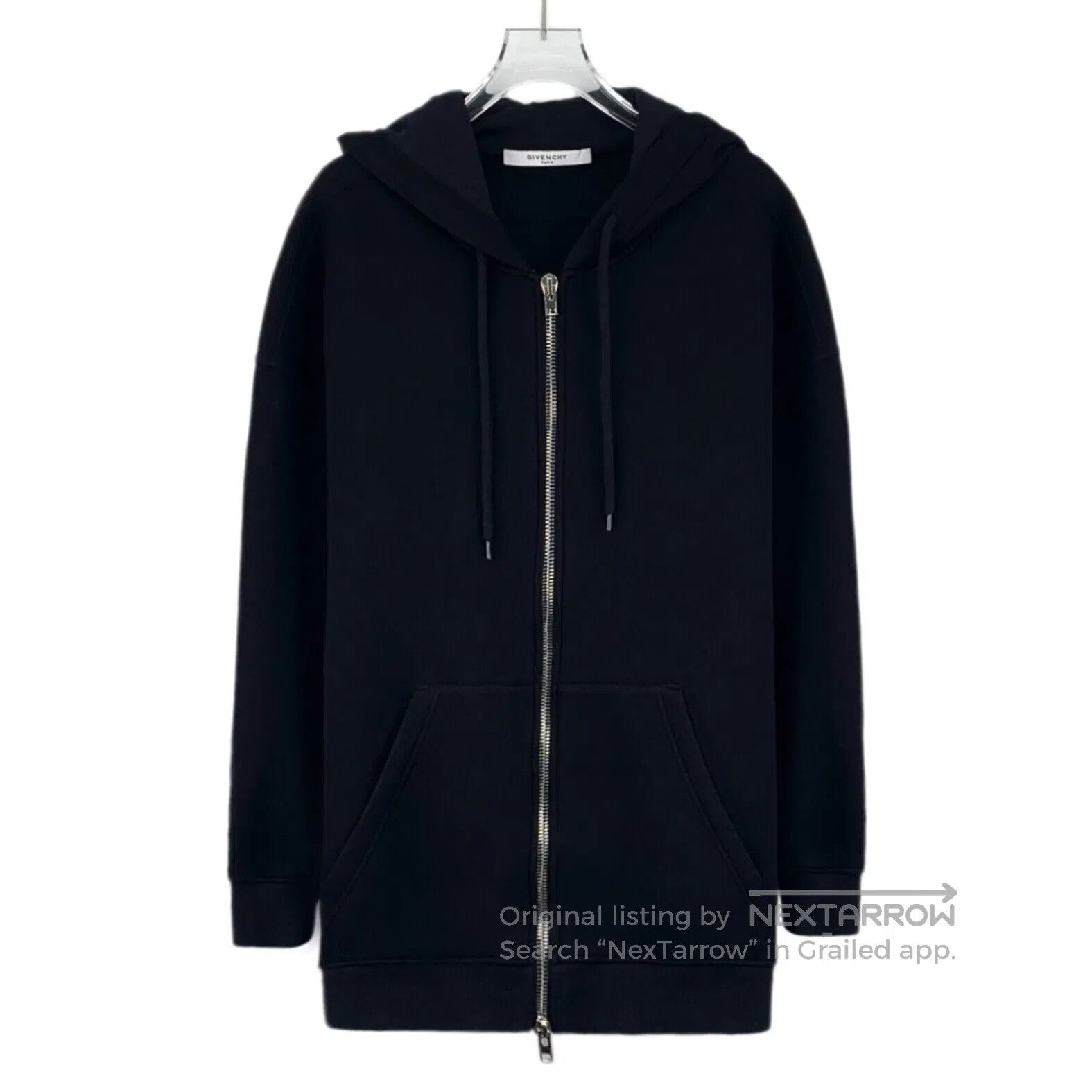 Giorgio Armani Giorgio Armani Black Logo Letter Printed Hooded Drawstring Size XXS / US 00 / IT 34 - 1 Thumbnail