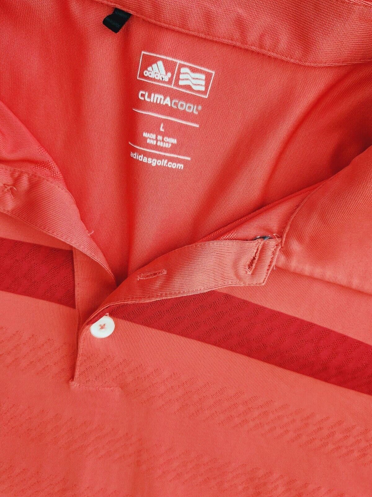 Adidas Adidas Climacool Shirt Large Orange Dry Fit Golf Polo Collar Size US L / EU 52-54 / 3 - 3 Thumbnail