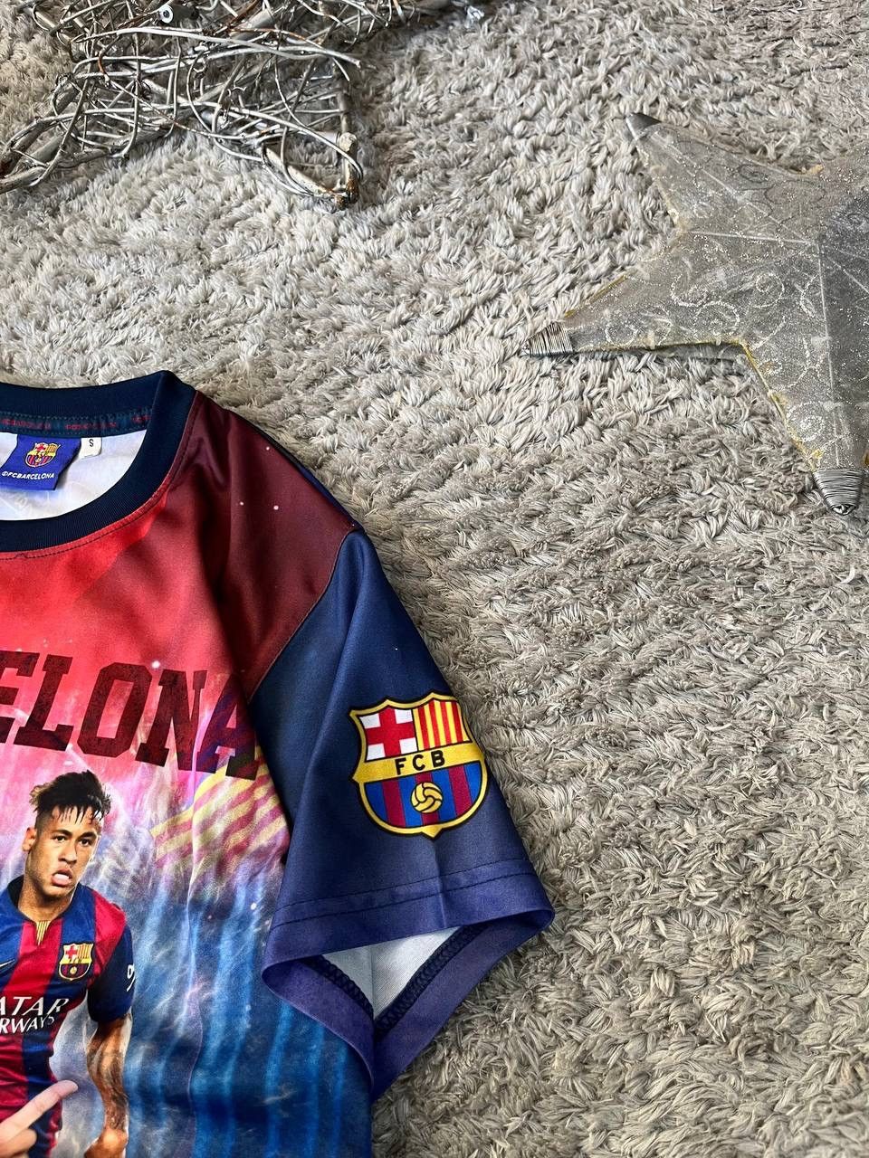 Vintage Barcelona F.C. T-Shirt Neymar Jr 11 Big Logo Rare Y2k Size US M / EU 48-50 / 2 - 5 Thumbnail