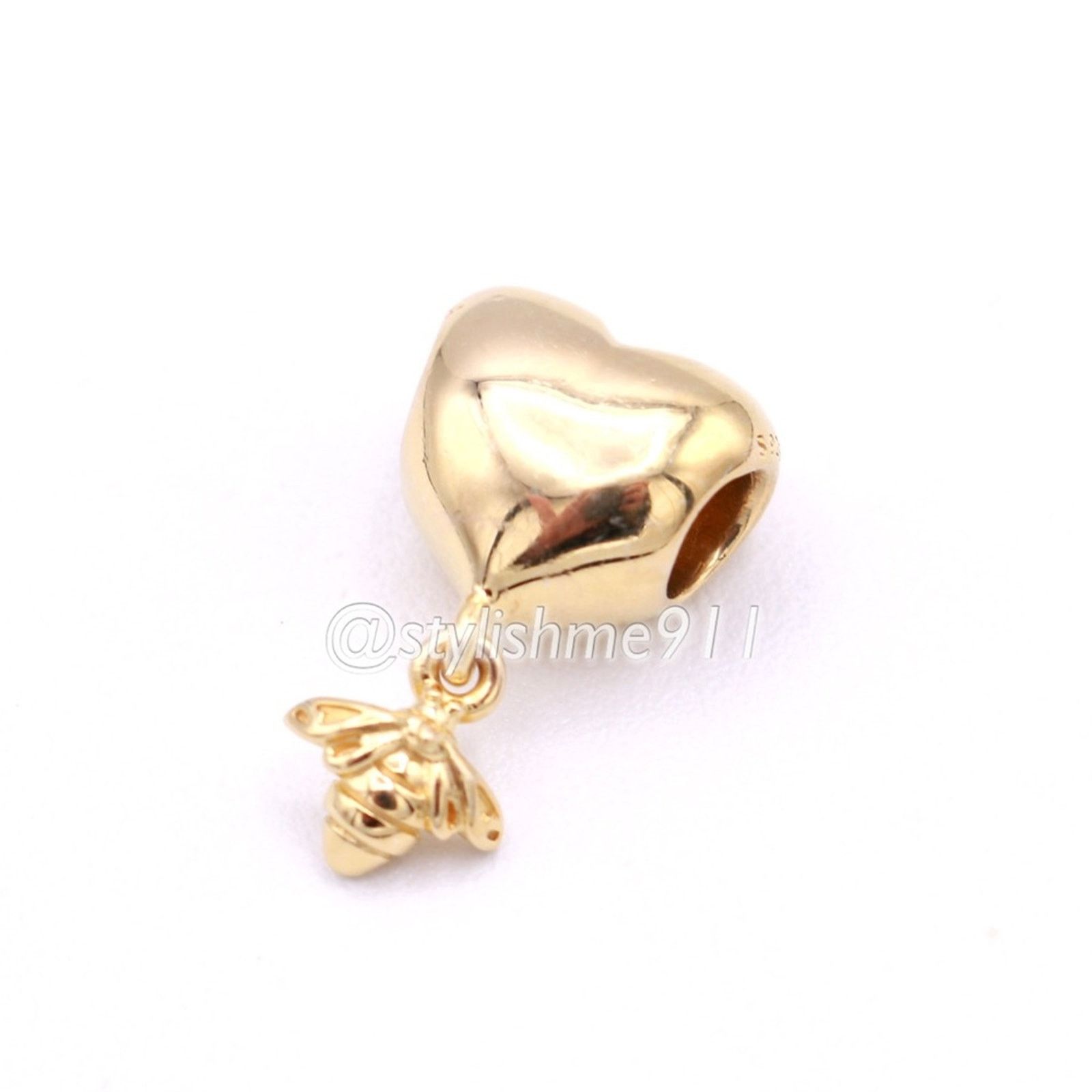 pandora Authentic Pandora Pandora Shine Heart and Bee Charm - 767022 Size ONE SIZE - 7 Thumbnail