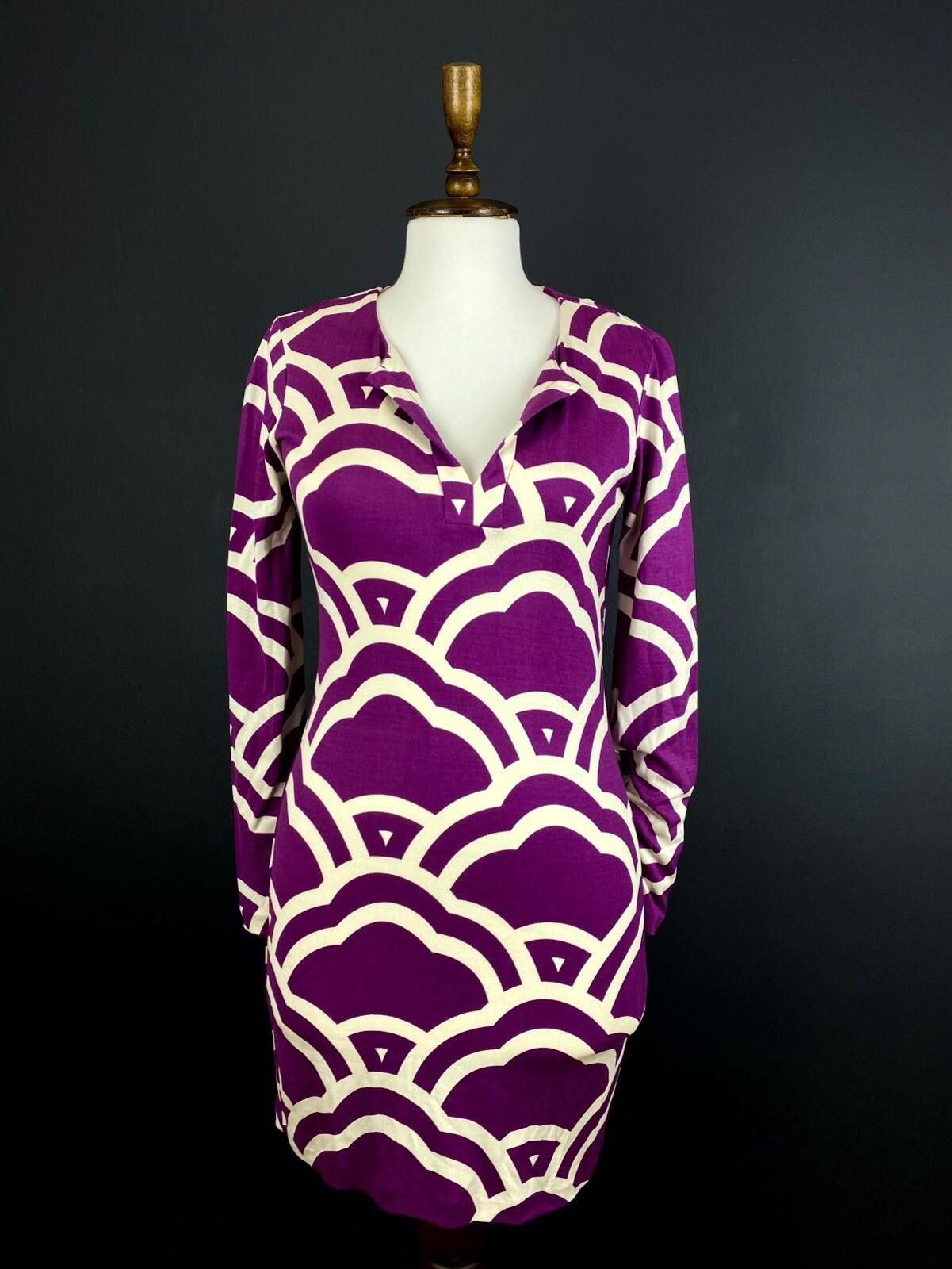 Diane von Furstenberg Diane Van Furstenberg Purple Desiner Midi Dress Size 2 Size XS / US 0-2 / IT 36-38 - 1 Thumbnail