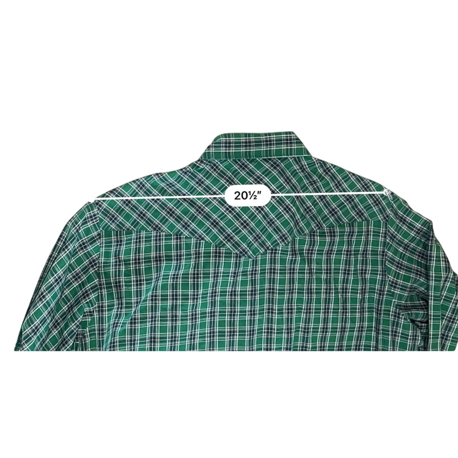 Wrangler Wrangler VTG Western Shirt XL Pearl Snaps Plaid 36.5 Sleeve Size US XL / EU 56 / 4 - 8 Thumbnail