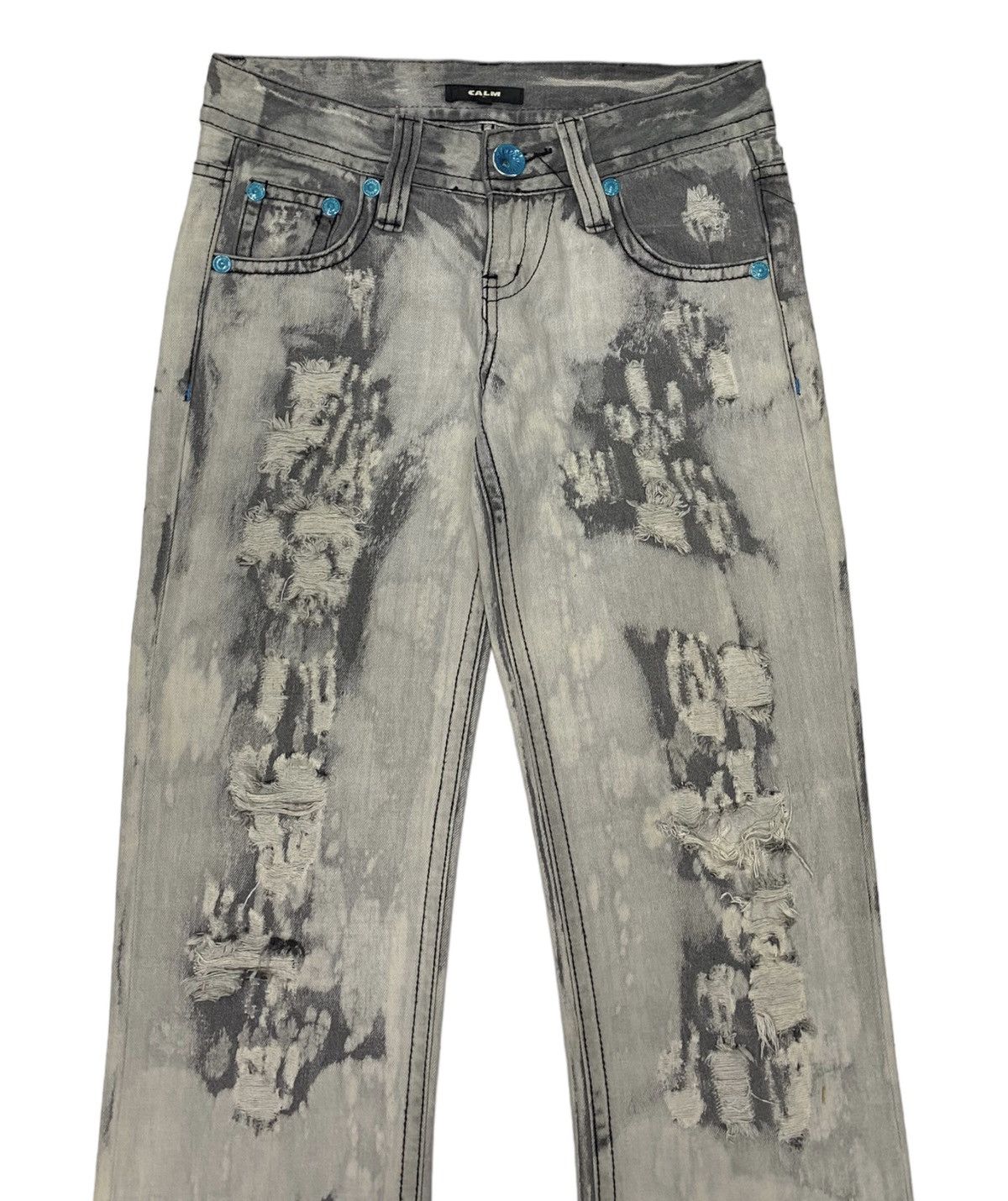 If Six Was Nine × Le Grande Bleu (L.G.B.) 🔥RARE CALM DISTRESSED DENIM JEANS TORNADO MART STYLE Size US 30 / EU 46 - 7 Thumbnail