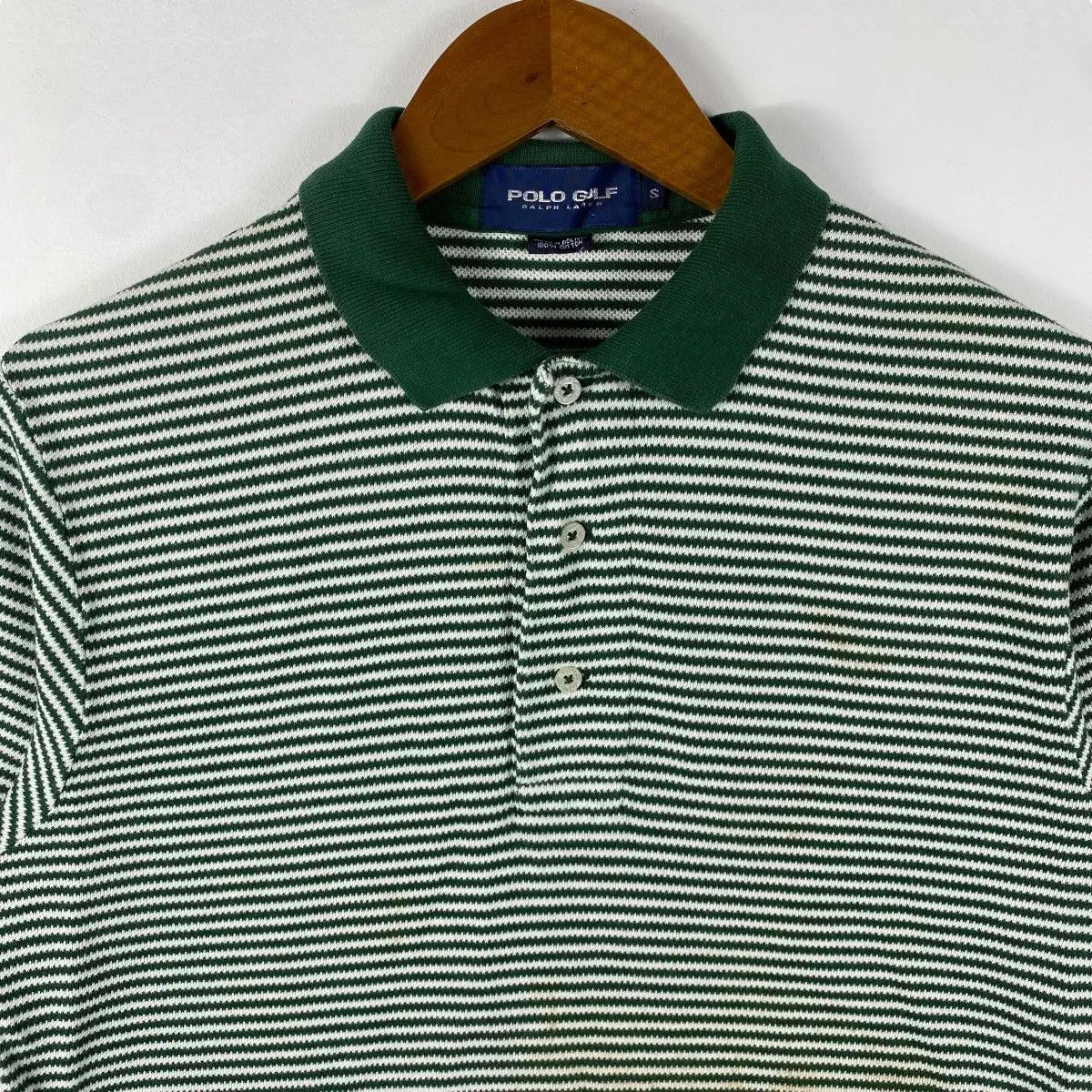 Polo Ralph Lauren Vintage 00's POLO GOLF Ralph Lauren Striped Stains Polo Size US S / EU 44-46 / 1 - 2 Thumbnail