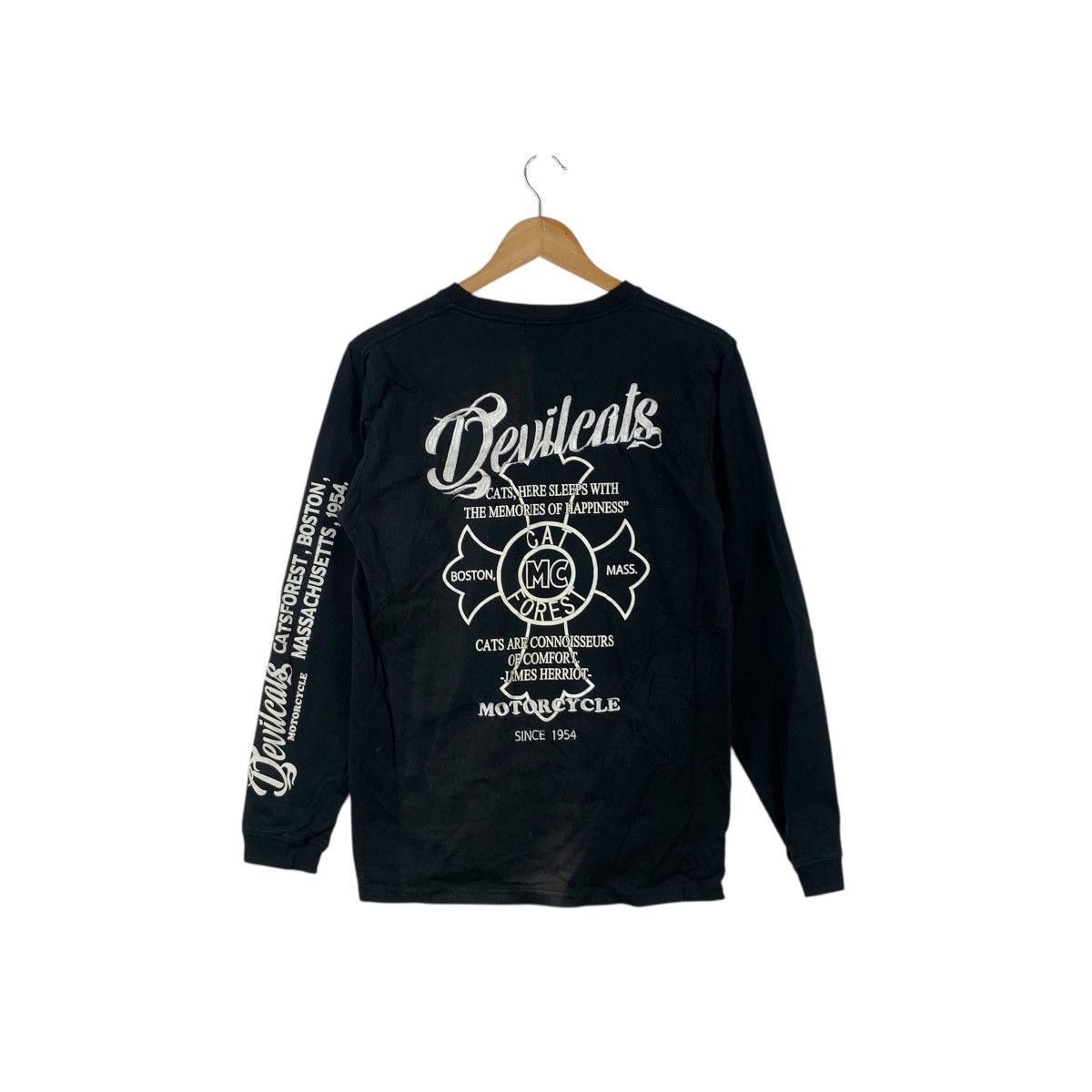 Other DEVILCATS MOTORCYCLE BOSTON Sun Faded Embroidered Sweatshirt Size US XL / EU 56 / 4 - 1 Thumbnail