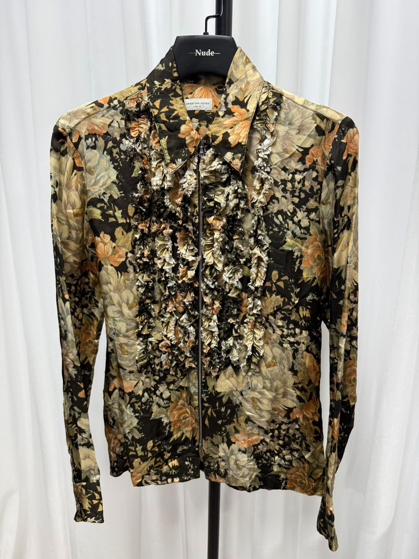Dries Van Noten Floral Ruffled Shirt