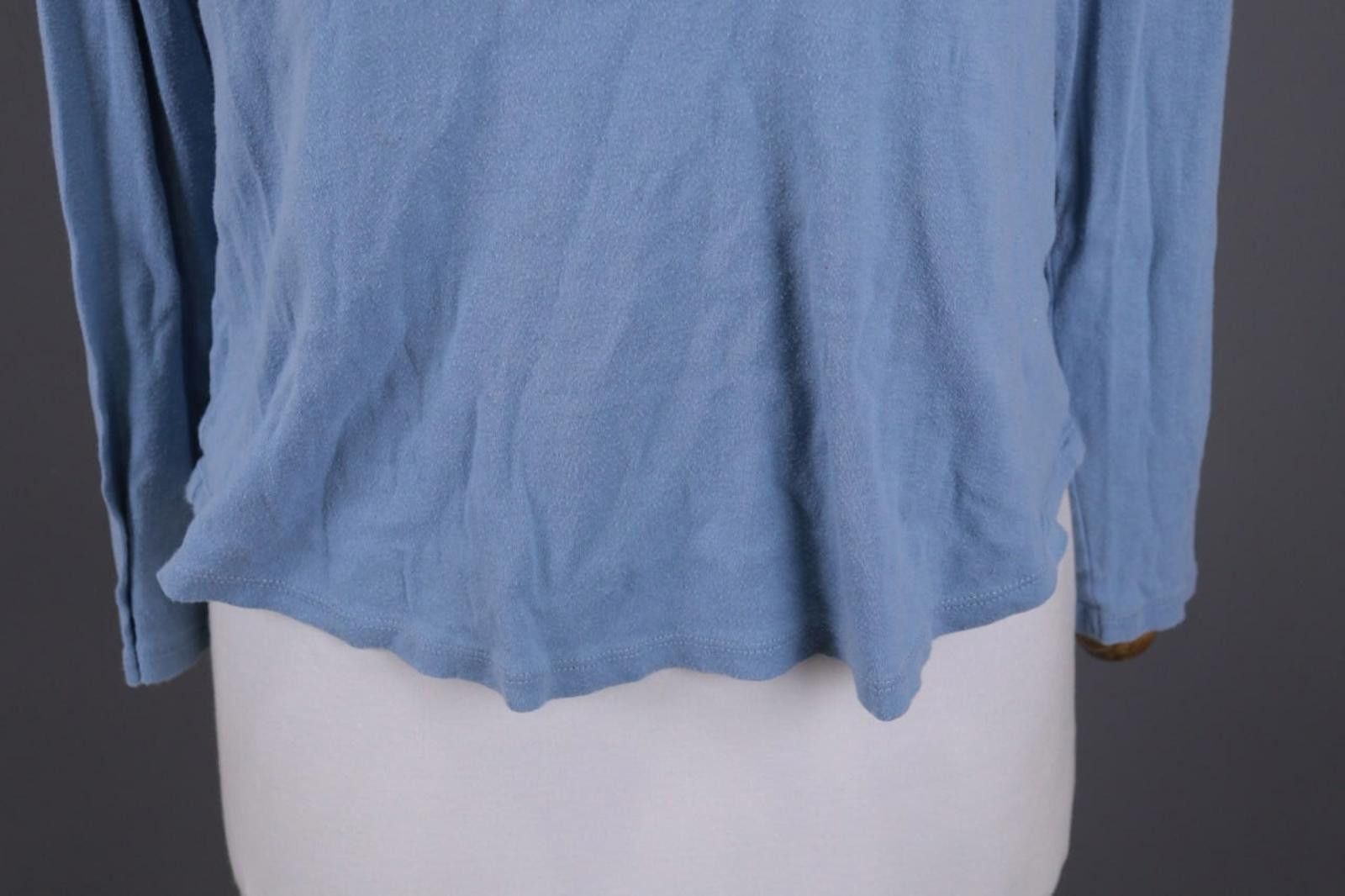 Lauren Ralph Lauren Lauren Ralph Lauren Blue Henley Summer Blouse Shirt L Size L / US 10 / IT 46 - 2 Thumbnail