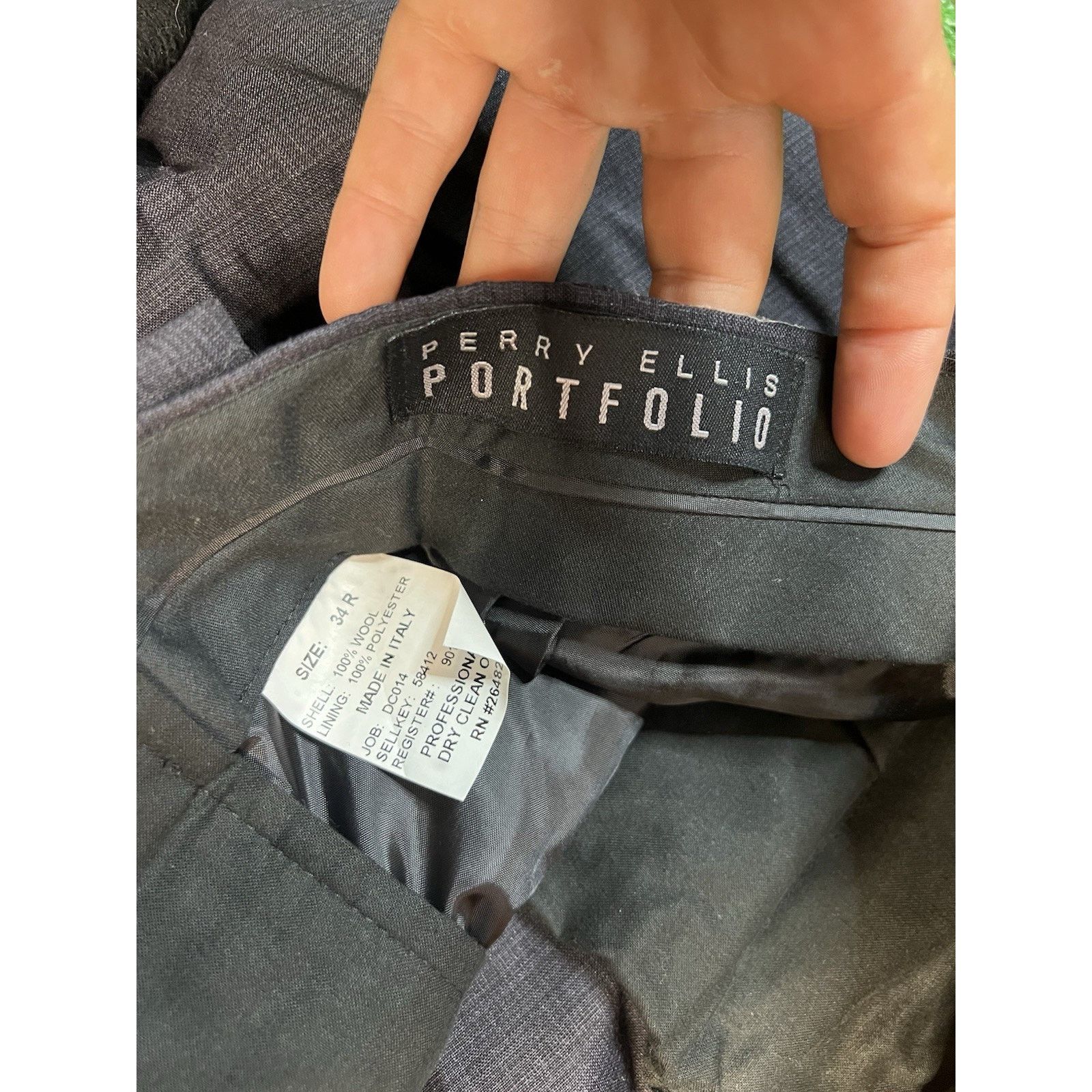 Perry Ellis Perry Ellis Portfolio Black Dress Pants Mens Size 34x31 Size US 34 / EU 50 - 3 Thumbnail