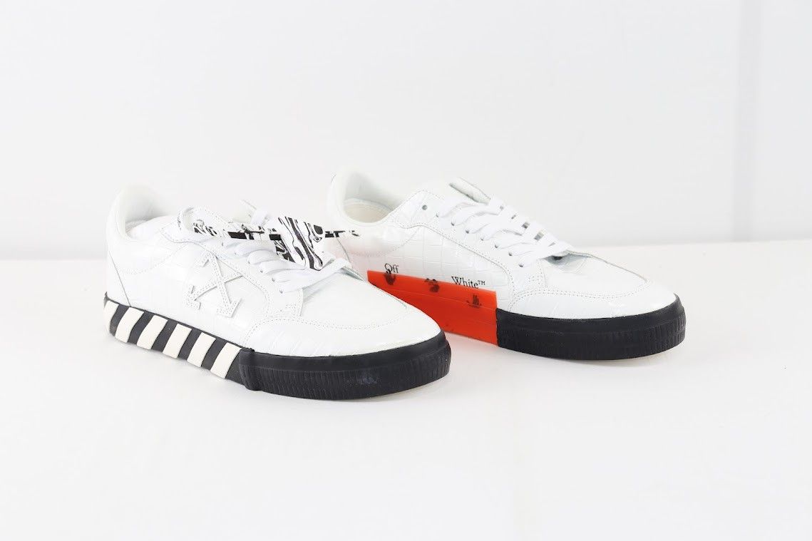 Off-White o1rshd1 Q:2 / New Low Vulcanized Sneaker in White/Beige Size US 9 / EU 42 - 6 Thumbnail