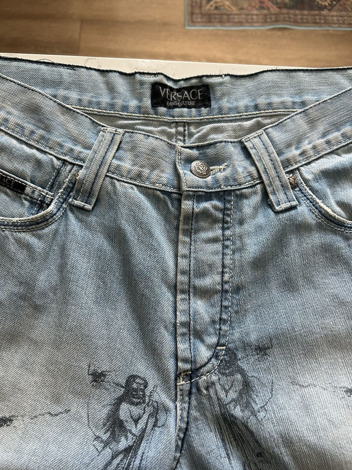 Versace Jeans Couture Vintage Versace Denim Size US 33 - 2 Thumbnail