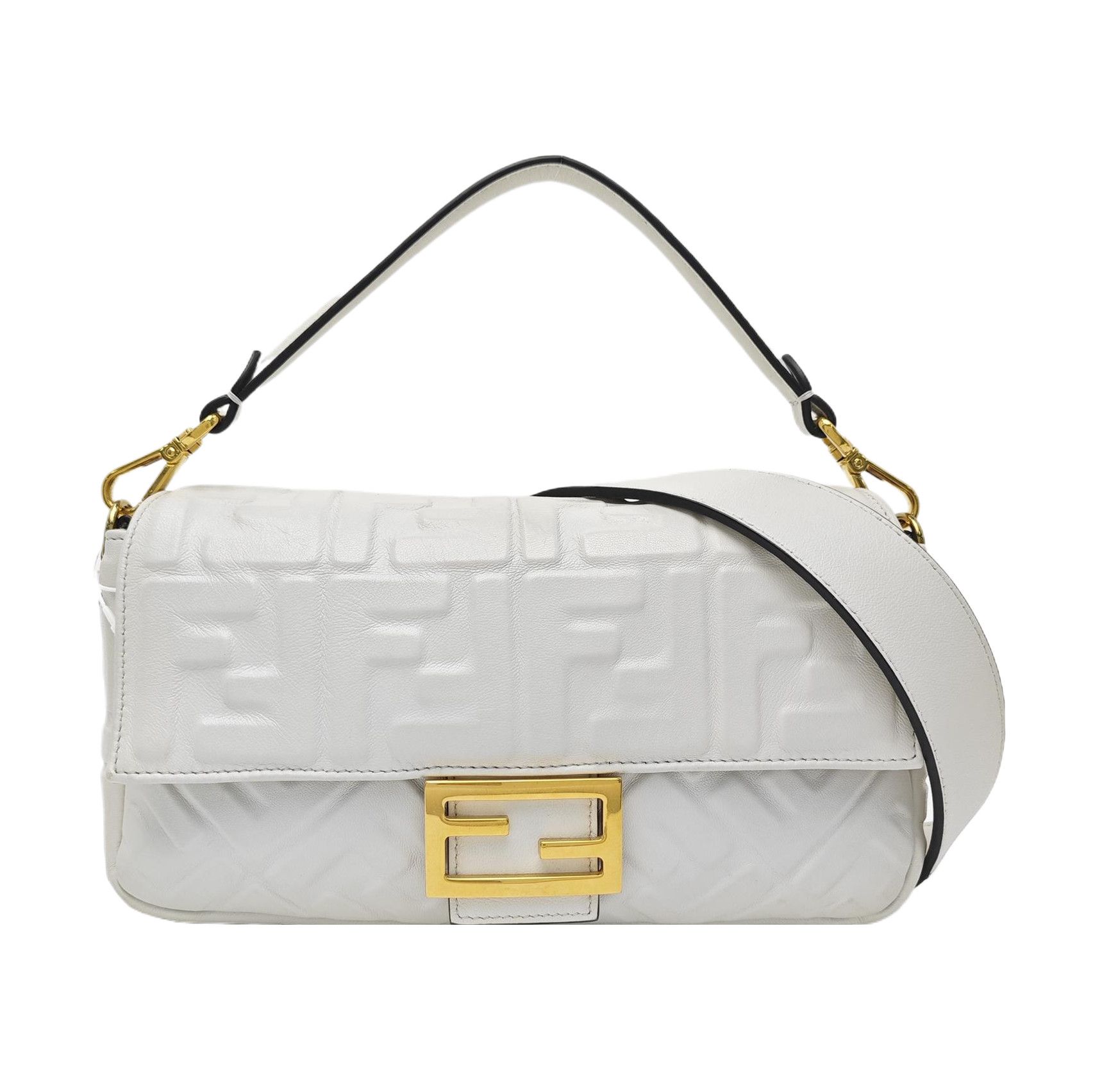 Fendi Fendi Baguette Embossed Leather Shoulder Bag Size ONE SIZE - 1 Thumbnail