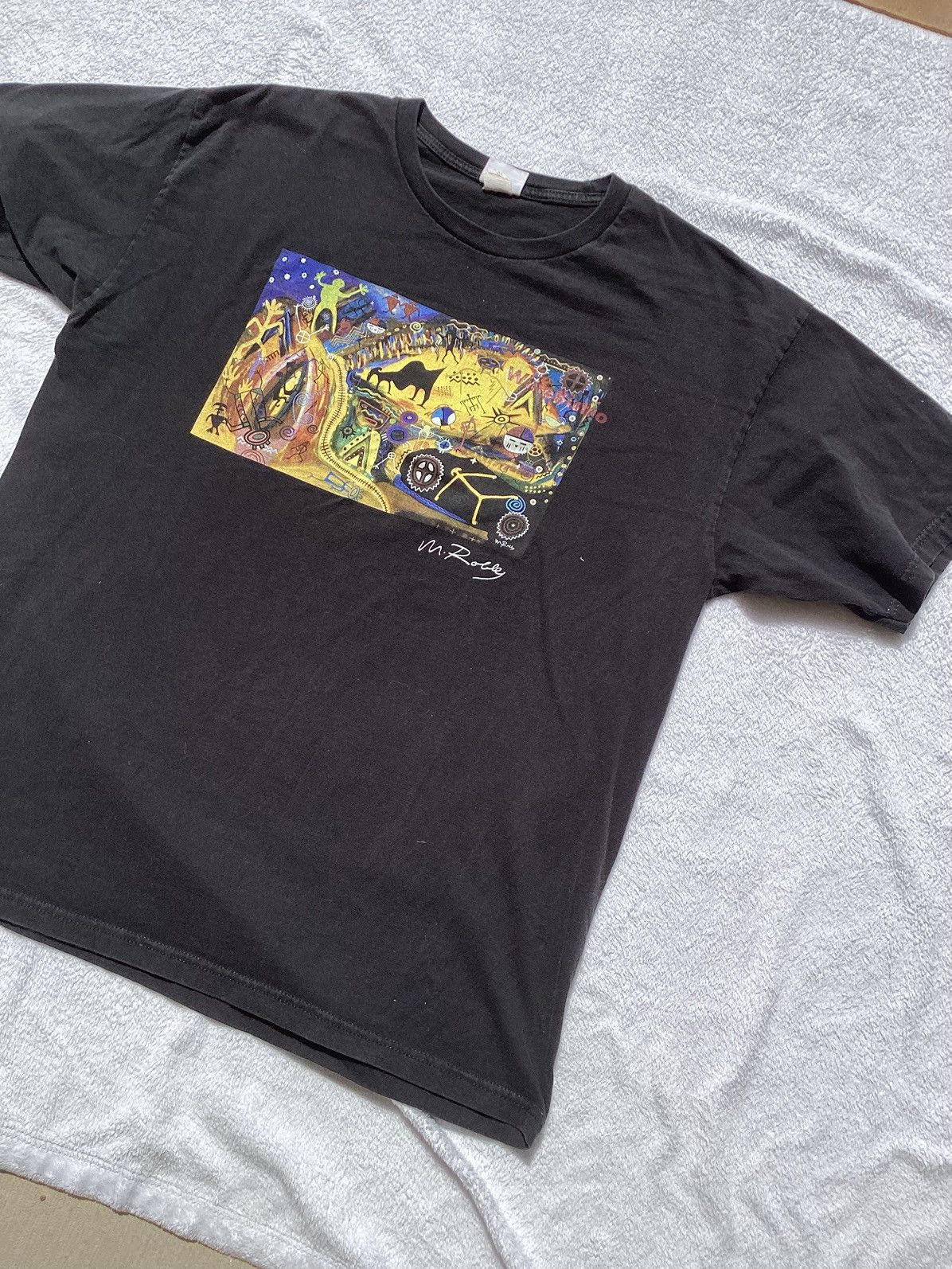 Vintage Vtg 90s touch of the past art by Mitchell E Robles T-shirt Size US XL / EU 56 / 4 - 2 Thumbnail