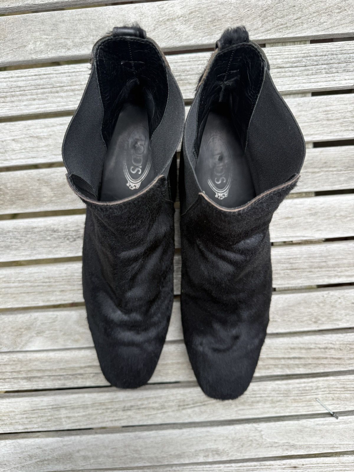 Tod's Tod’s Black Hair Calf Chelsea Boots Size US 11.5 / EU 44-45 - 5 Thumbnail