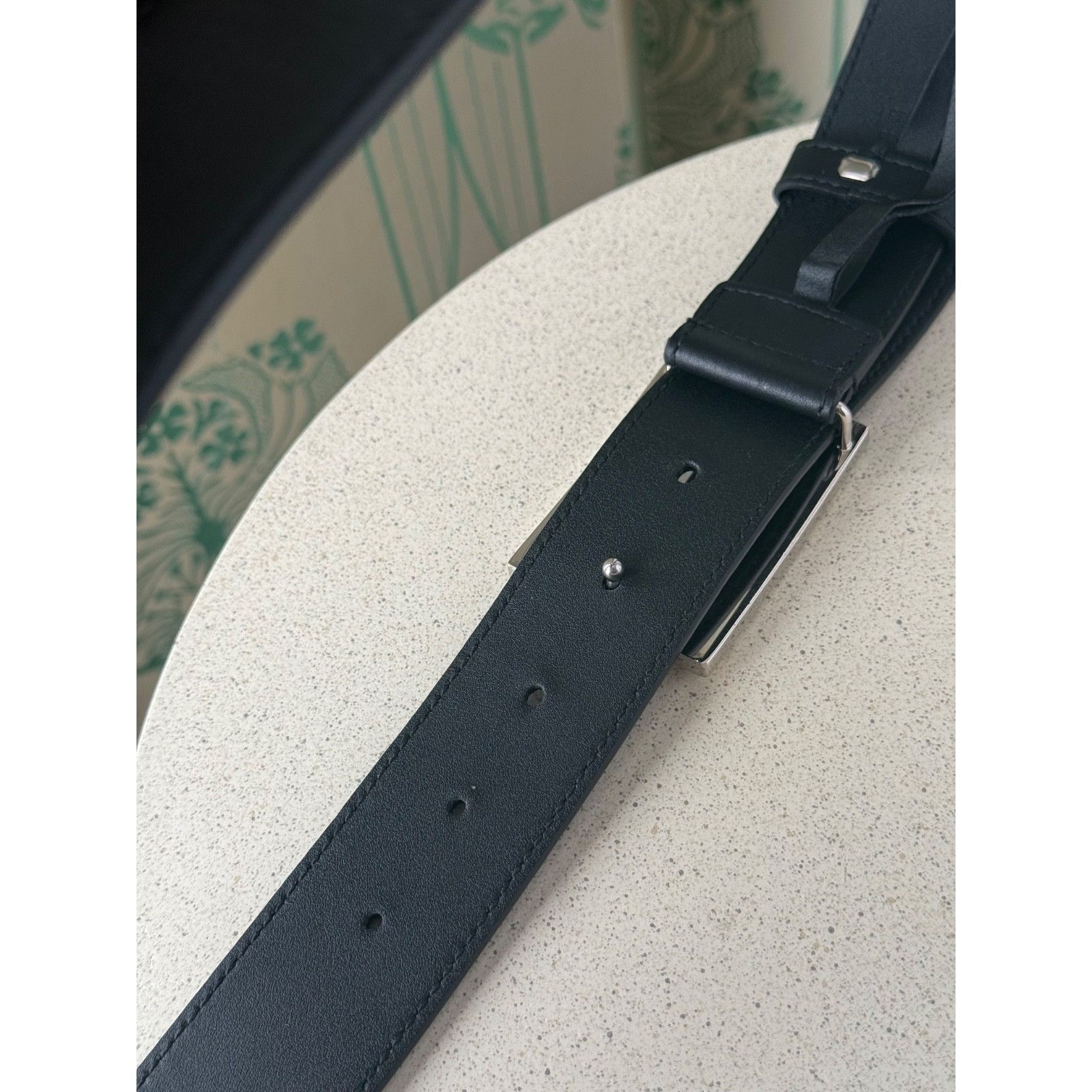 Gucci Gucci Crystal Embellished Black Leather G Buckle Belt 90/36 Size 36 - 8 Thumbnail
