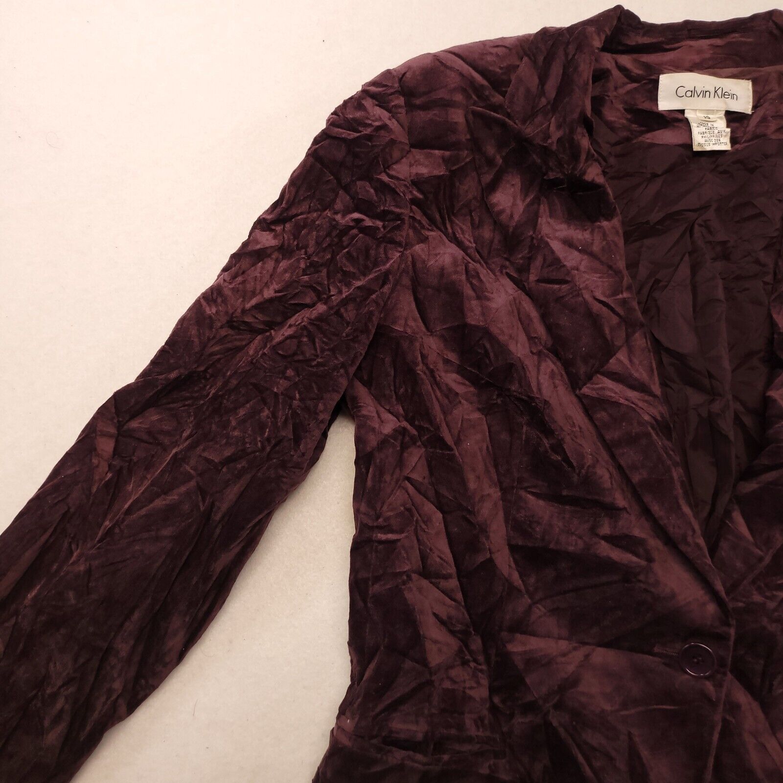 Calvin Klein Calvin Klein Long Sleeve Button Up Coat Women Size 10 Purple Size L / US 10 / IT 46 - 4 Thumbnail