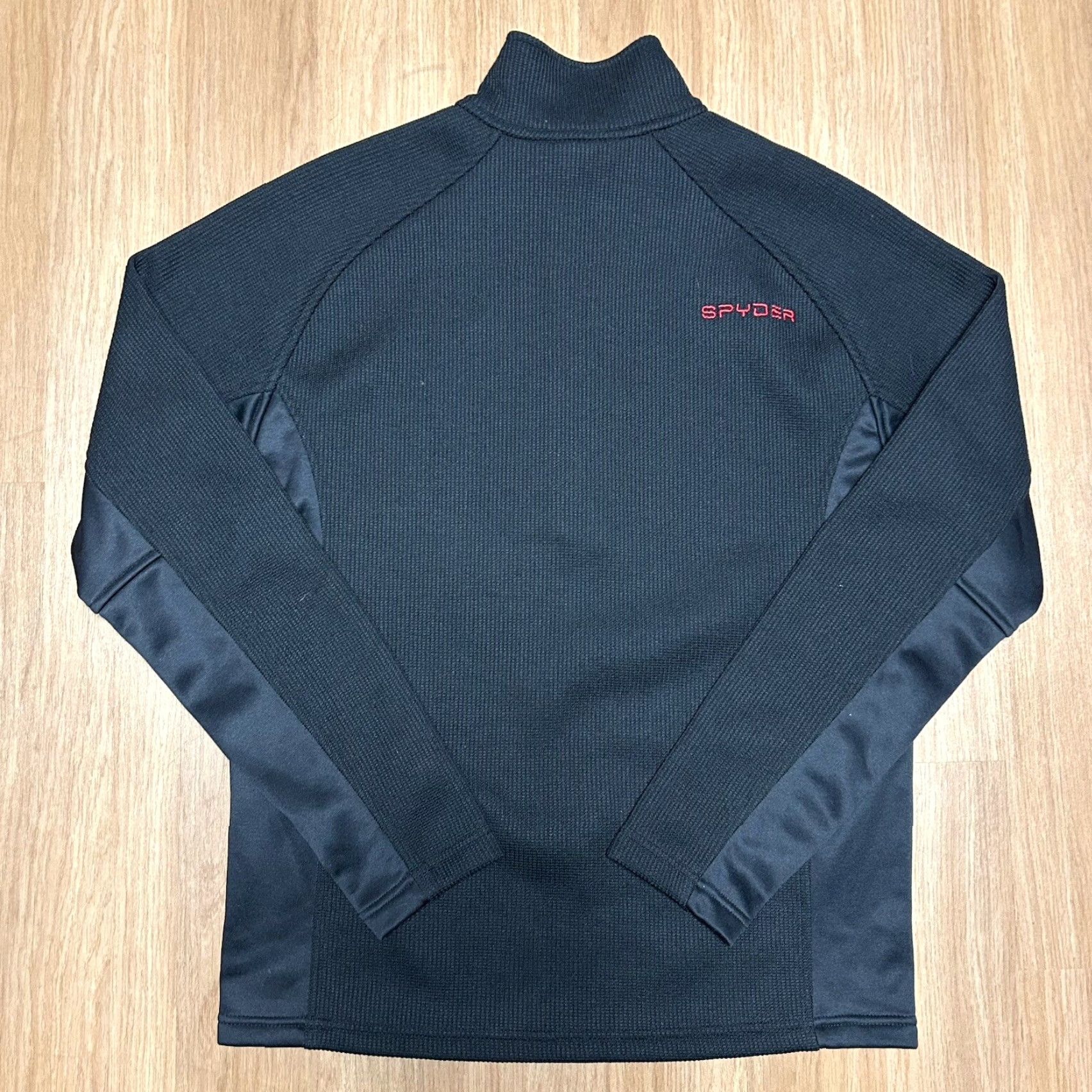 Spyder Spyder Jacket Men Medium 1/4 Zip Waffle Knit Fleece Lined Pullover Black Size US M / EU 48-50 / 2 - 2 Thumbnail
