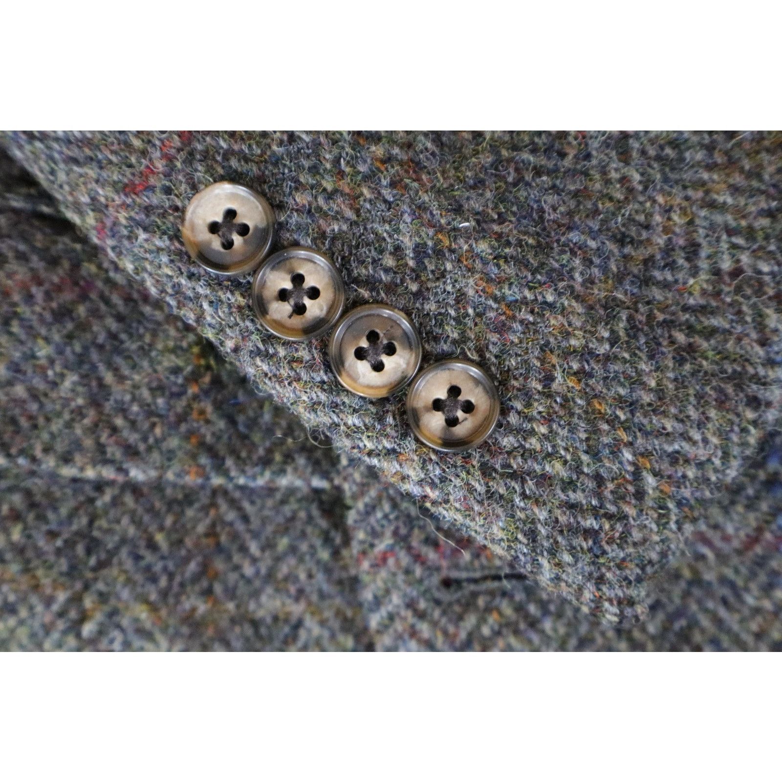 Harris Tweed 42R Vintage Harris Tweed Lovat Green Blazer | 1990s Wool Size 44R - 7 Thumbnail