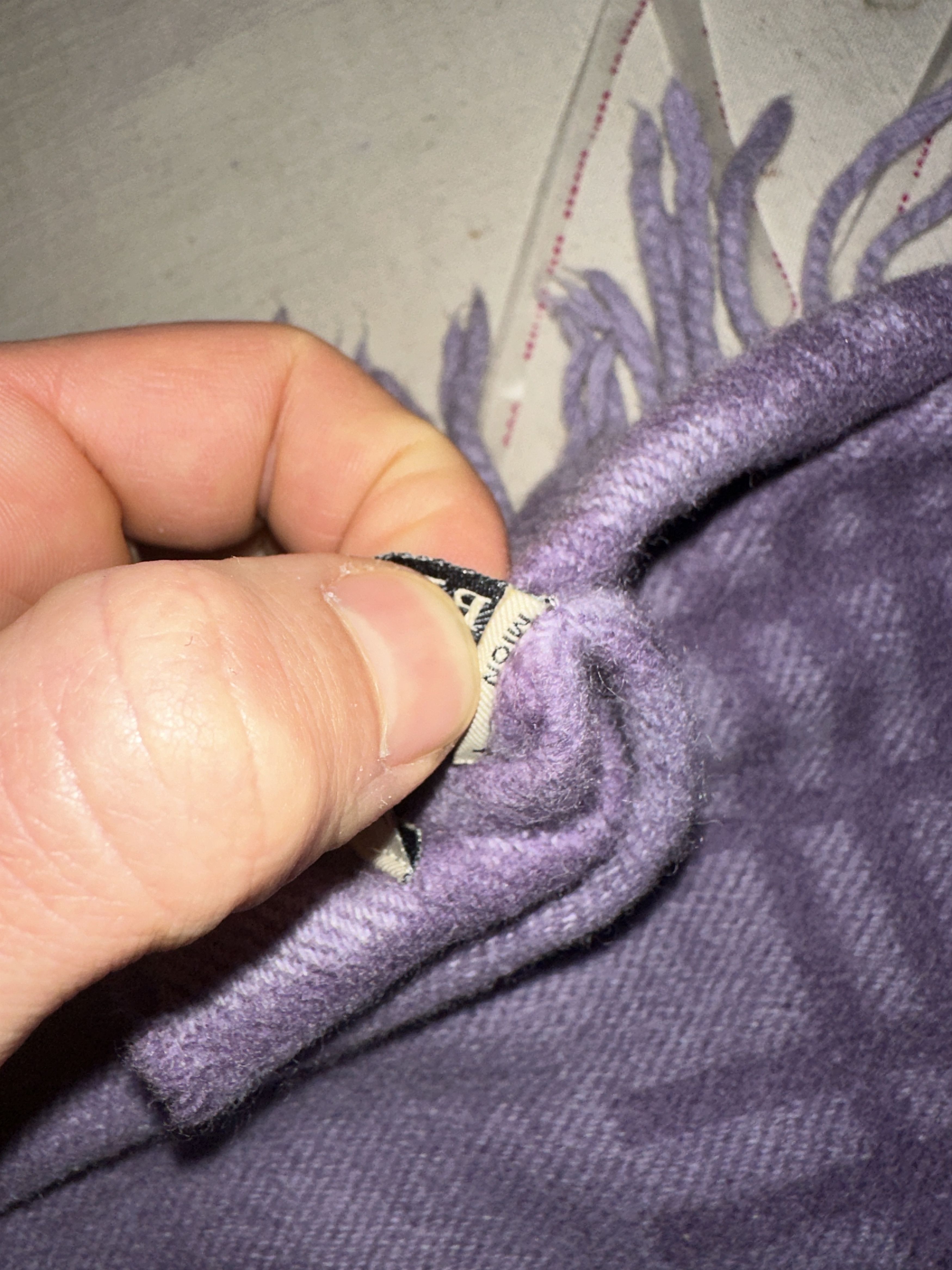 Burberry Burberry London 100% Cashmere Scarf Lilac England 130x30 Cm Size ONE SIZE - 10 Thumbnail