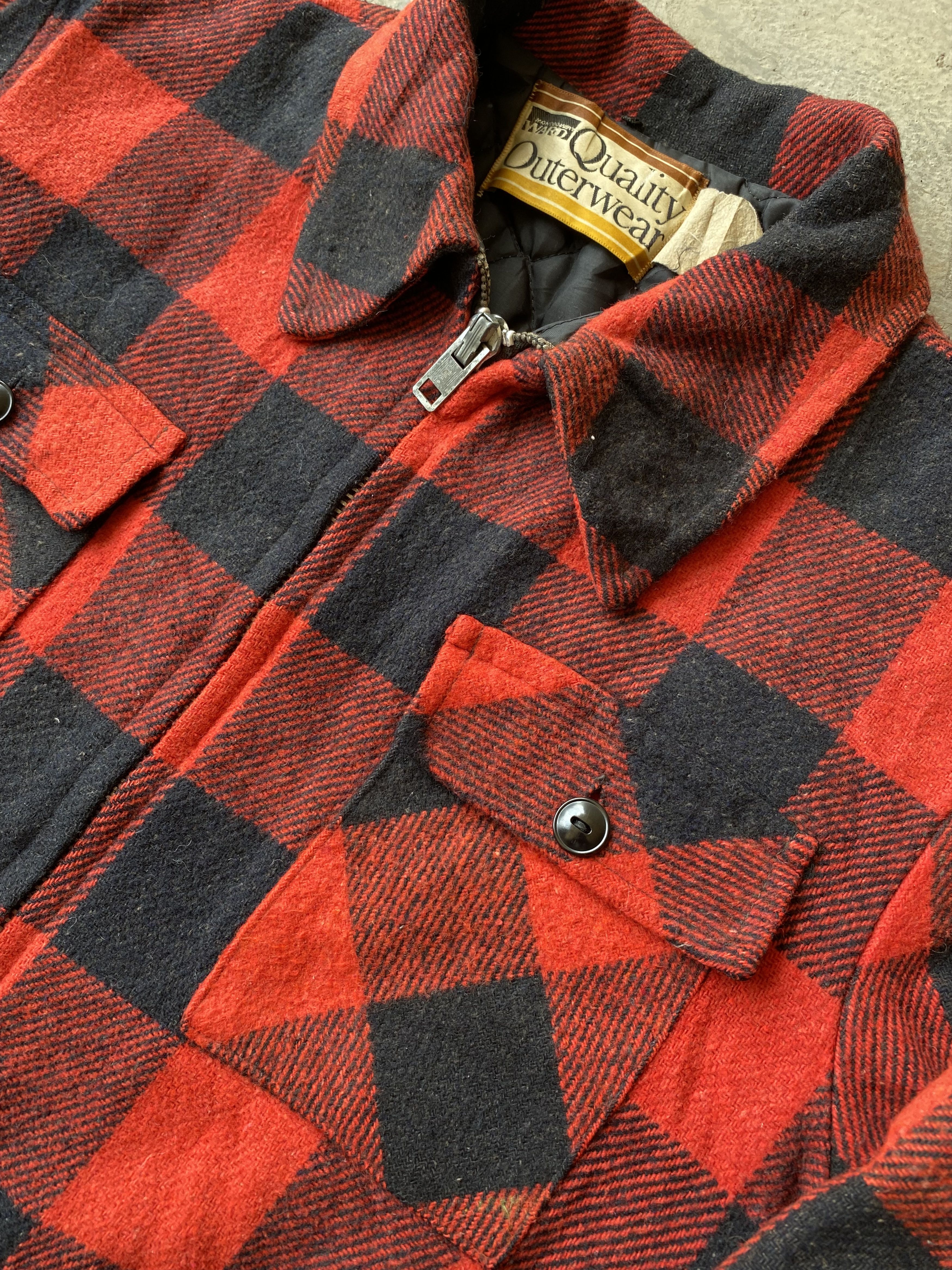 Original Montgomery × Vintage Vintage montgomery ward plaid wool jacket Size US L / EU 52-54 / 3 - 3 Thumbnail