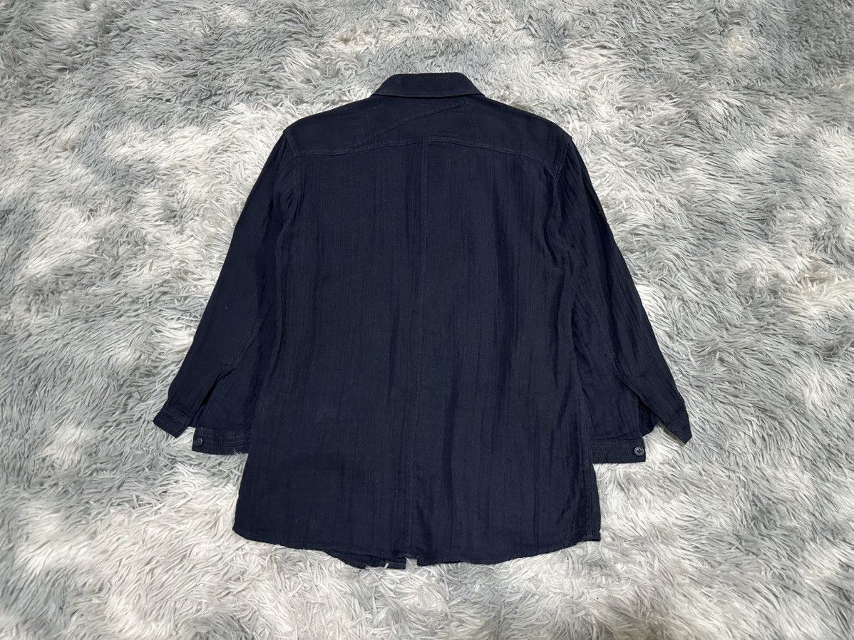 Tornado Mart 🔥Sick Y2K Tornado Mart Asymmetric Patchwork Linen Shirt Size US M / EU 48-50 / 2 - 4 Thumbnail
