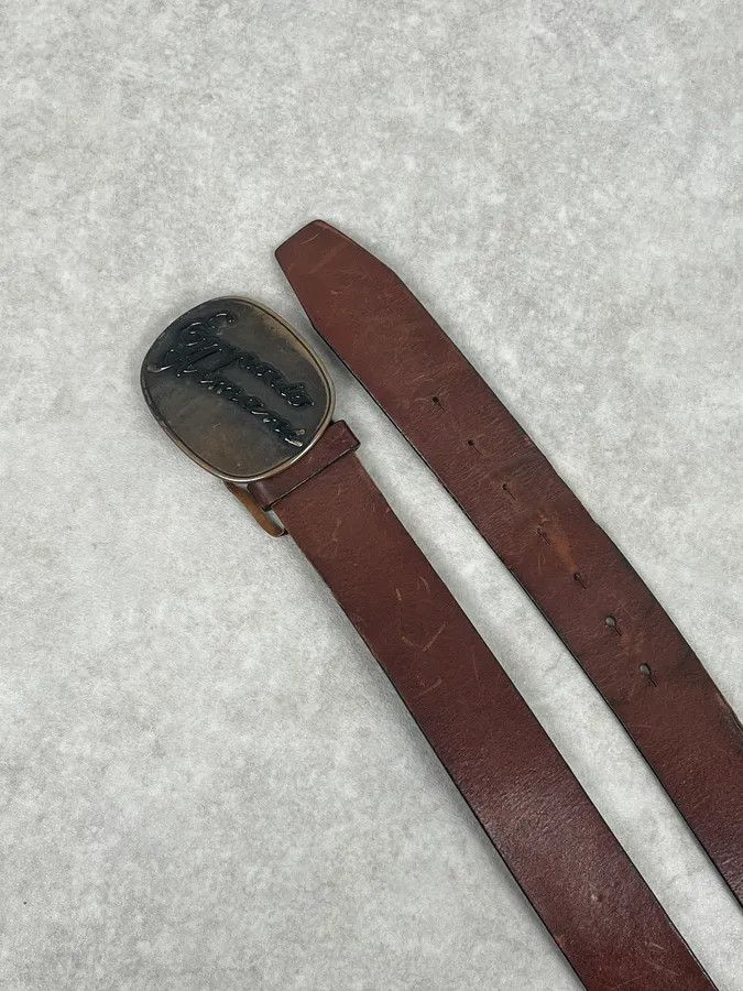 Emporio Armani 2000s Emporio Armani Brown Leather Belt Size ONE SIZE - 5 Thumbnail