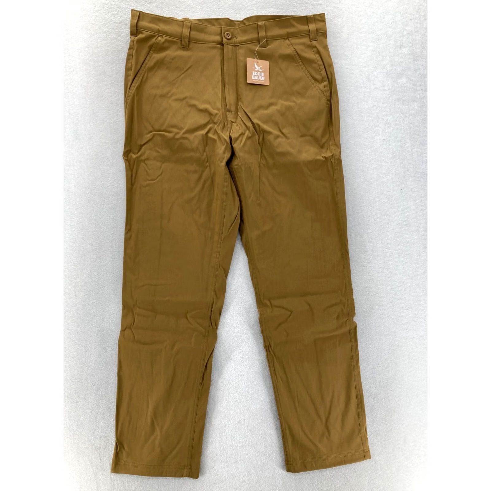 Eddie Bauer Eddie Bauer Fleece Lined Tech Chino Pants Mens 36x32 Slim Brown Hiking Camp Chino Pants Mens 36x32 Brown Eddie Bauer Tech Chino Size US 36 / EU 52 - 2 Thumbnail