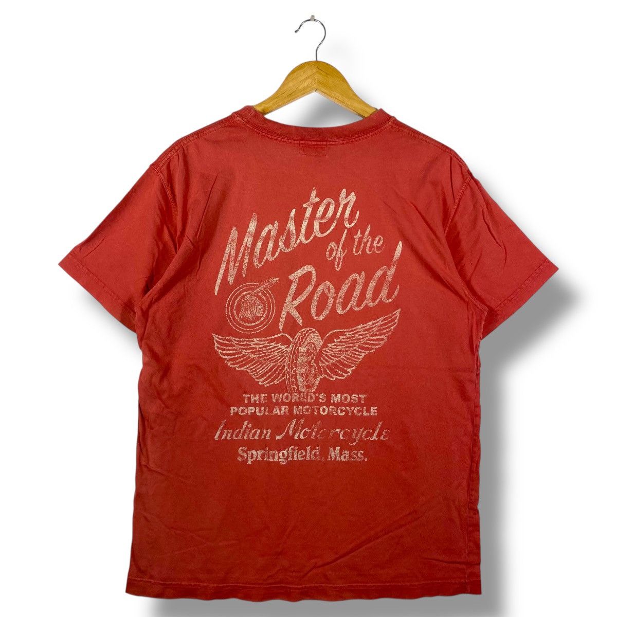 Indian Motorcycle Vintage INDIAN MOTORCYCLE Master Of The Road Faded Tee Shirt Size US L / EU 52-54 / 3 - 1 Thumbnail