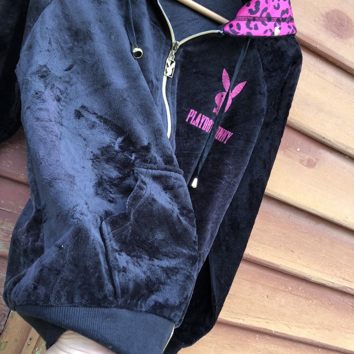 Playboy Very Rare! Vintage 90s Playboy logo velvet Sweater 🍒 Size L / US 10 / IT 46 - 5 Thumbnail