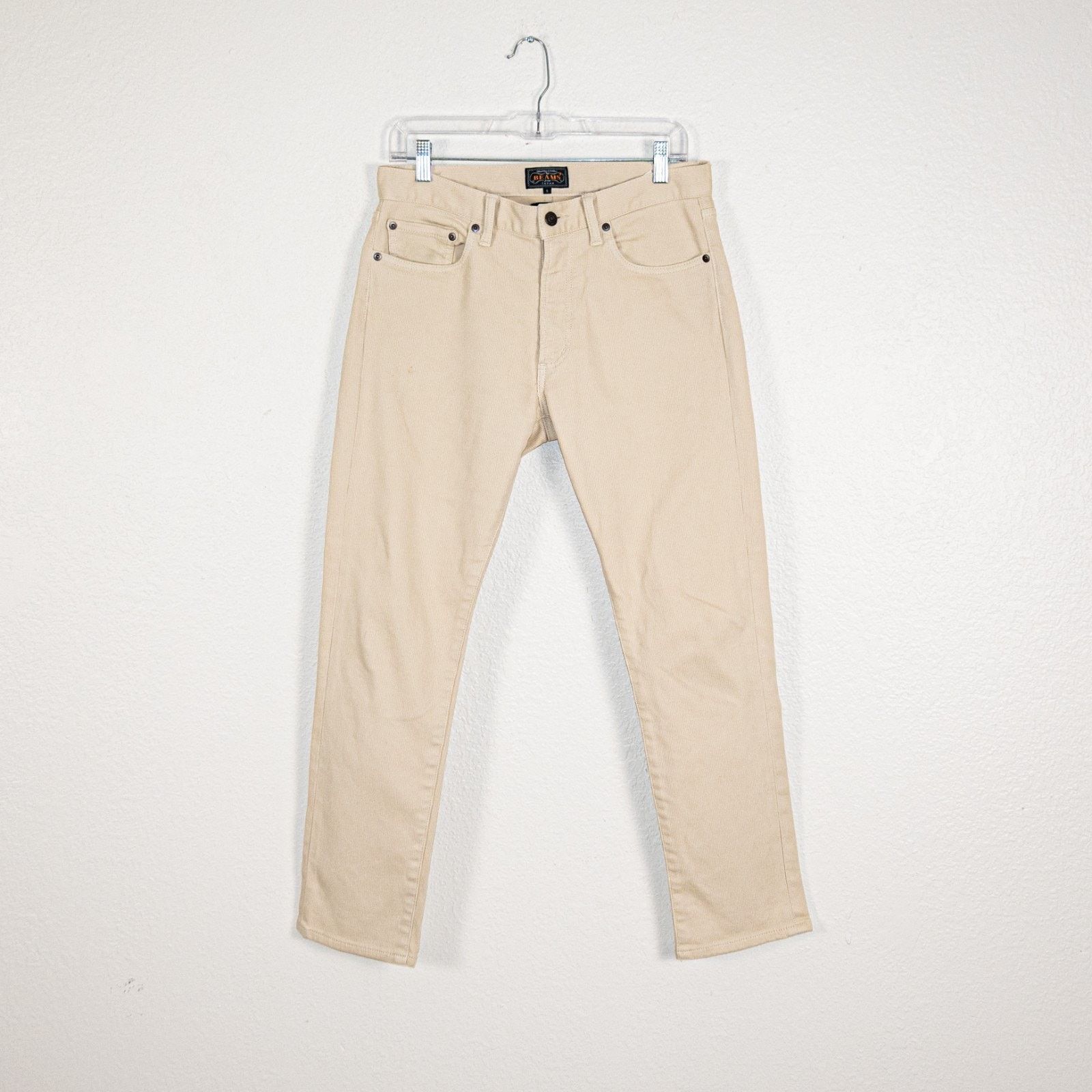 Beams Plus Japan Men's Small Corduroy Pants 5-Pocket Beige