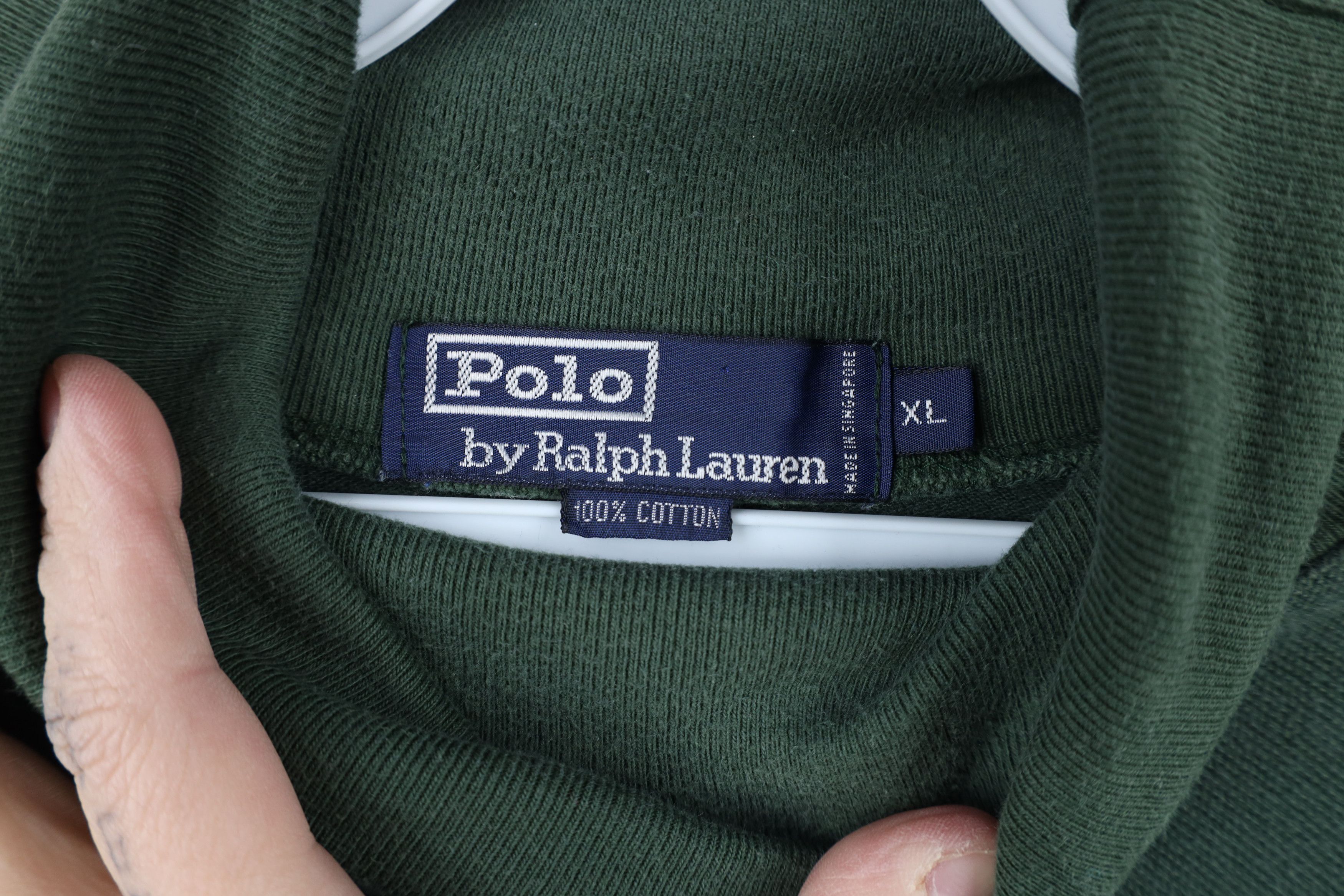 Ralph Lauren × Vintage Vintage 90s Ralph Lauren Cotton Turtleneck T-Shirt Green Size US XL / EU 56 / 4 - 7 Thumbnail