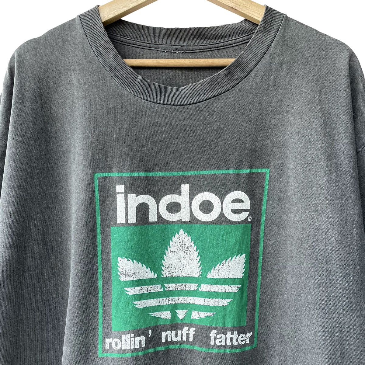 Vintage Indoe Rollin’ Nuff Fatter Vintage 90s Logo Parody Tee Size US XL / EU 56 / 4 - 3 Thumbnail