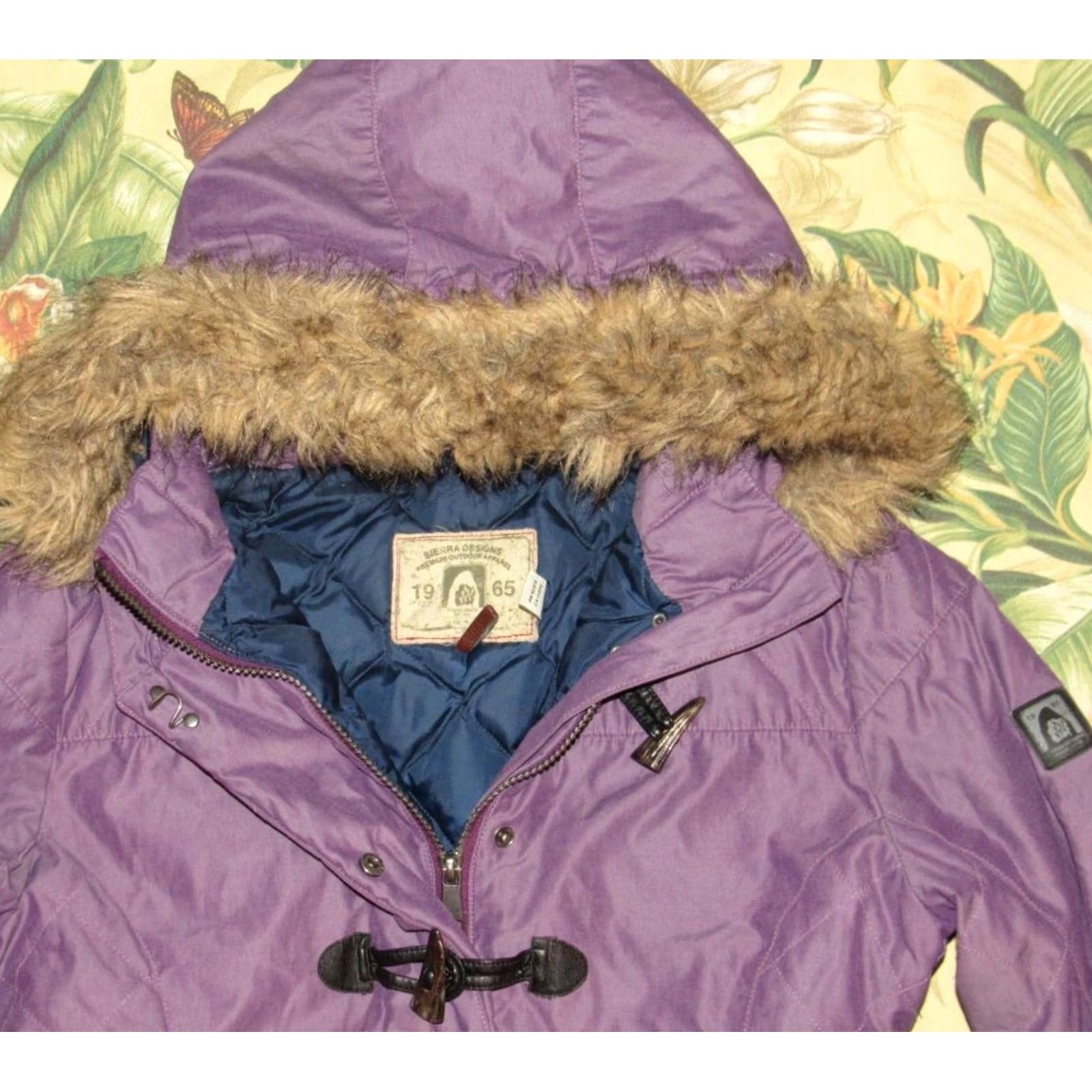 Sierra Designs Sierra Designs 600 Down Fill Hooded Toggle Parka Coat Small S Women Purple Coat Parka Womens XS/S Size S / US 4 / IT 40 - 2 Thumbnail