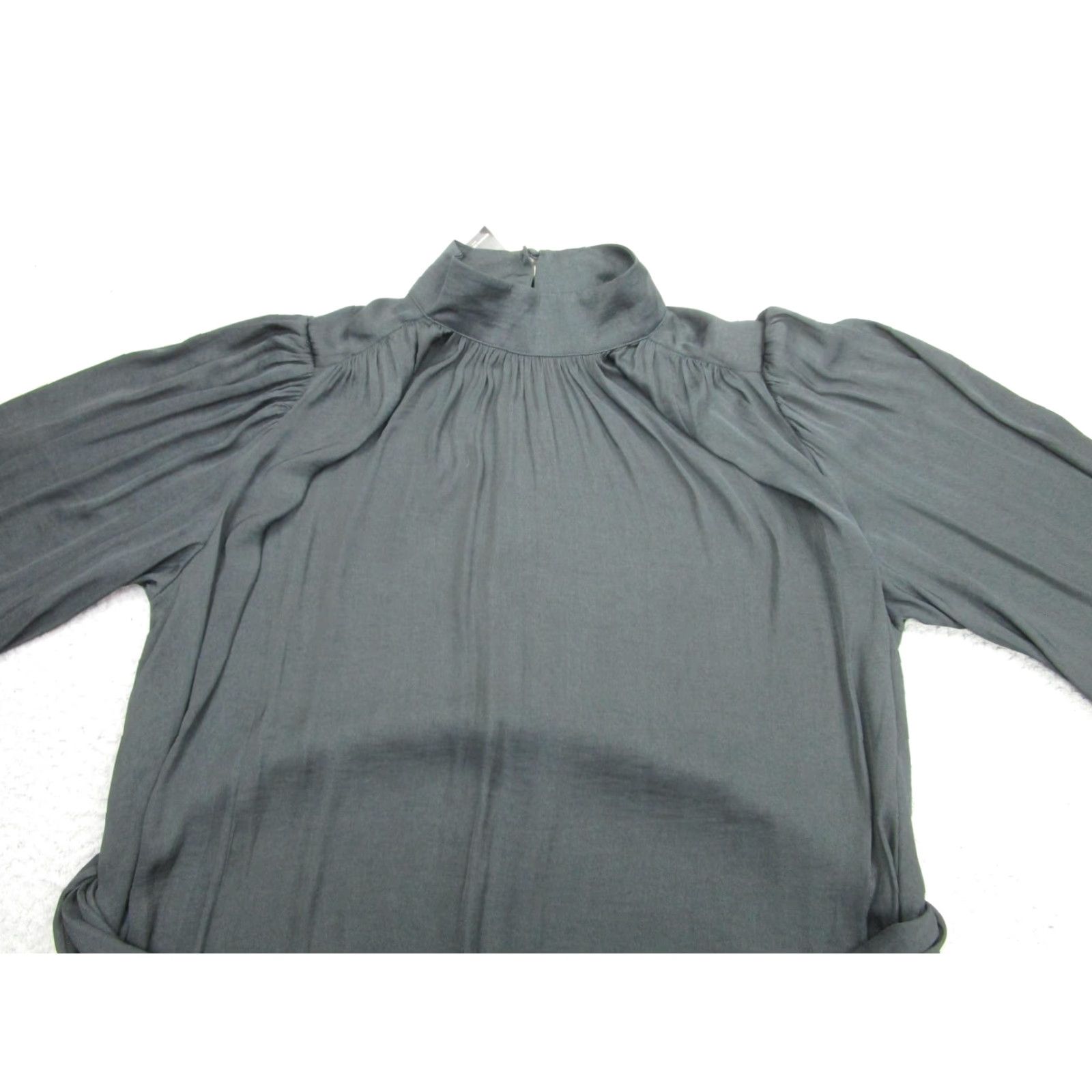 Banana Republic Banana Republic Maxi Dress Womens Petite Medium Gray High Neck Ballon Sleeve Formal Size M / US 6-8 / IT 42-44 - 4 Thumbnail