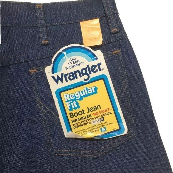 image of NWT 70's Vintage Deadstock Wrangler Bootcut Jeans in Blue, Men's (Size 38)