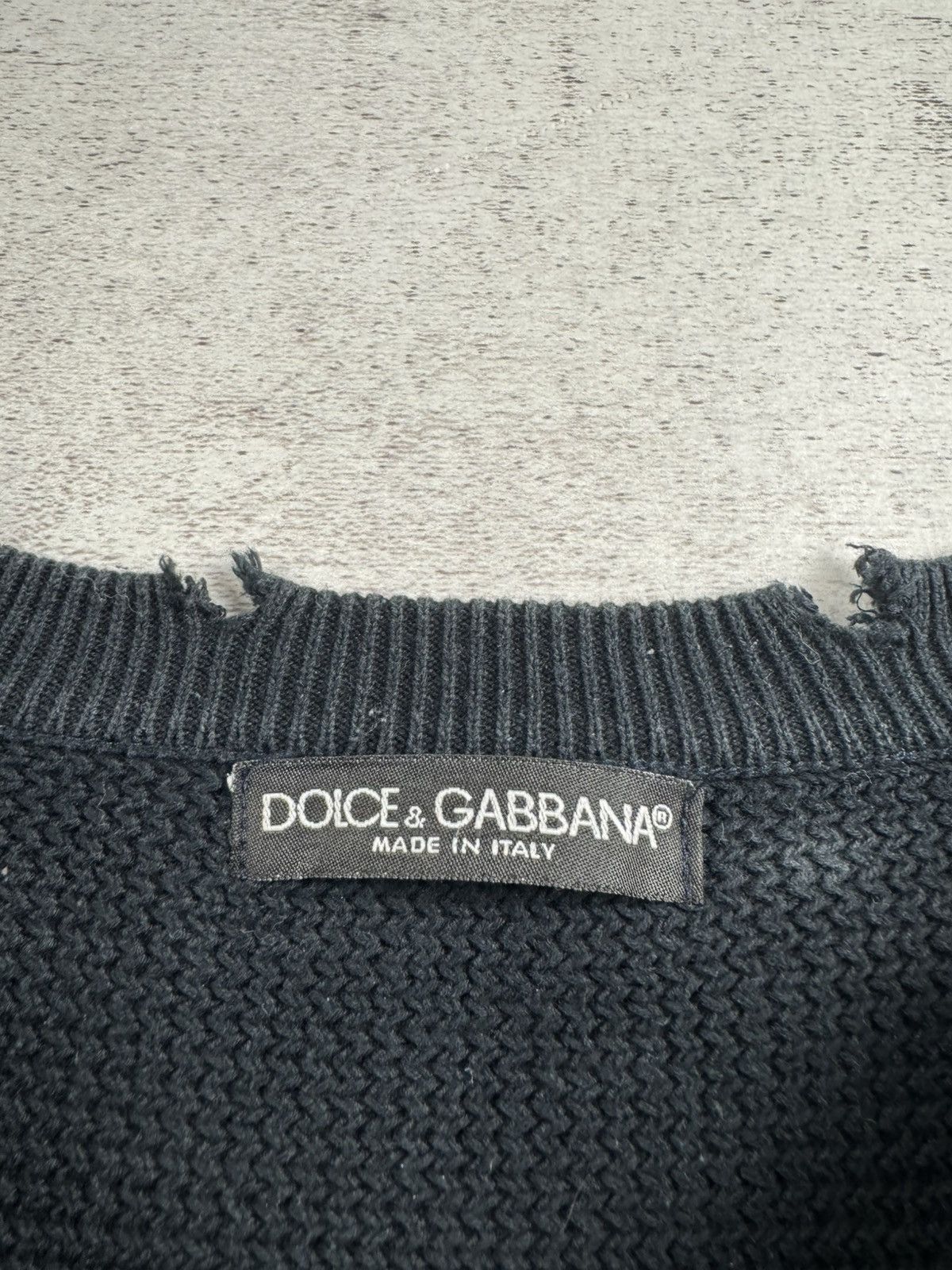 Vintage Dolce & Gabbana Distressed Y2K Thrashed Knit Faded Men’s 54 Size Sweater Pullover Size US L / EU 52-54 / 3 - 10 Thumbnail